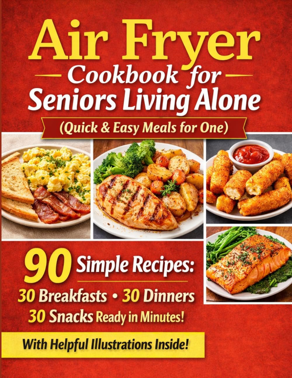 Silver Spoon Living Air Fryer Cookbook for Seniors Living Alone | Quick & Easy Meals for One | Large Print 1