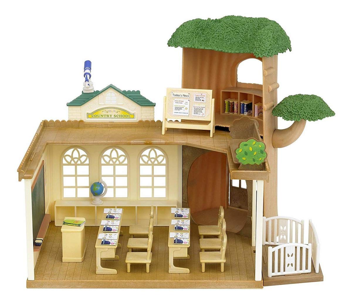 Sylvanian Families Country Tree School Dollhouse Playset | Ages 4-14 | Multicolor Plastic 1