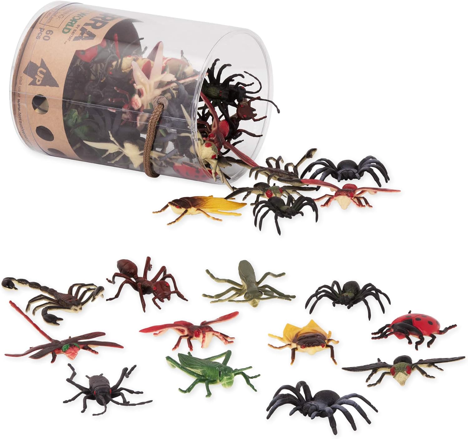 Terra by Battat Insect World - 60-Piece Miniature Insect and Animal Figurine Set for Kids 1