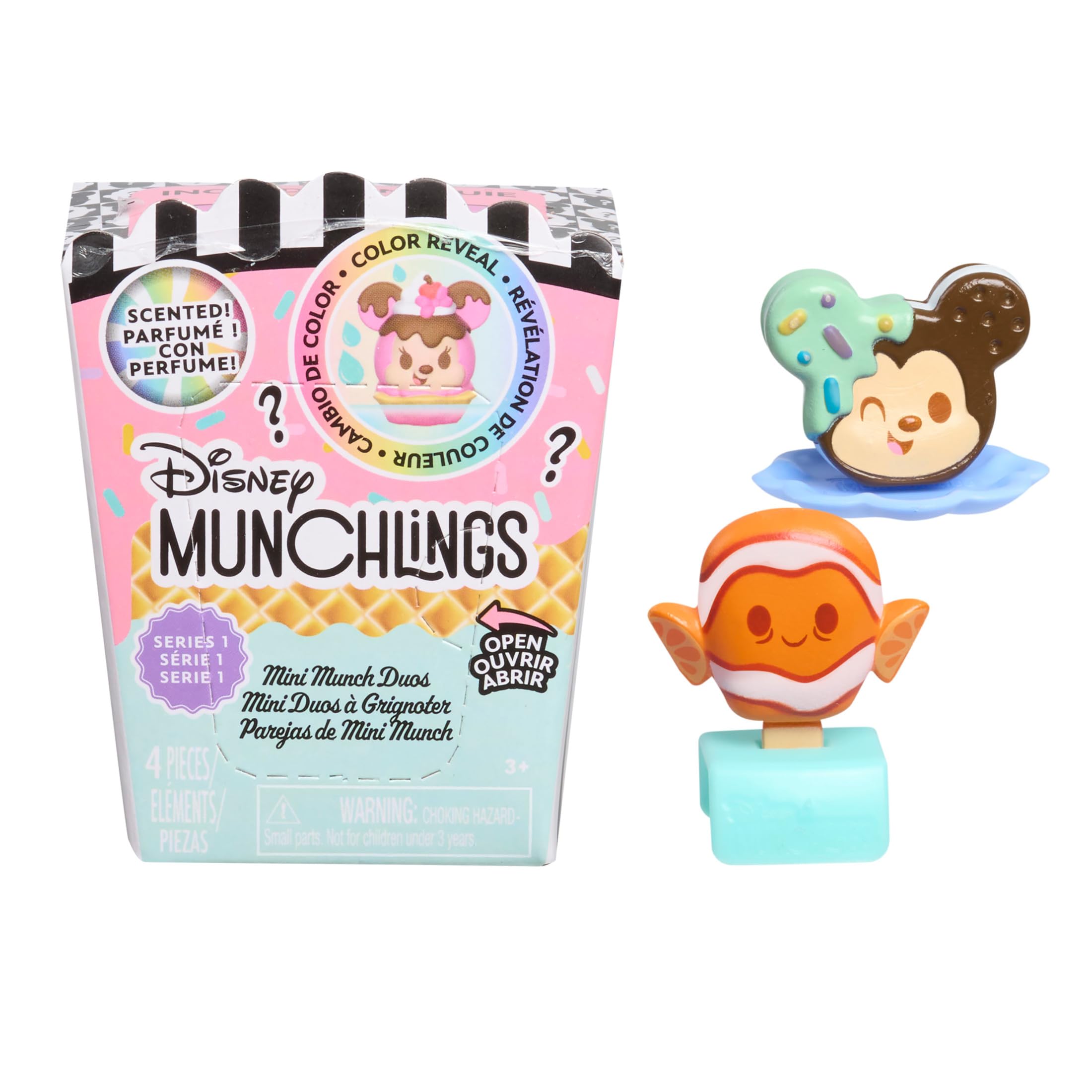Just Play Disney Munchlings Mini Munch 2pk - Color-Changing Blind Box Collectible Figures 1
