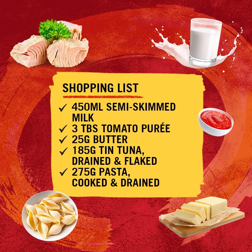 Schwartz Tuna Napolitana Recipe Mix 30g | Serves 4 | Pack of 12 | Rich and Creamy Pasta Seasoning 5