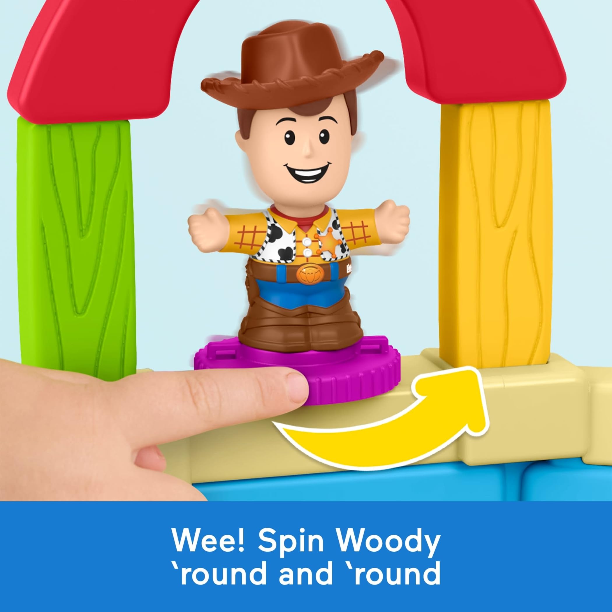 Fisher-Price Little People Toy Story Andy’s Room Playset with Woody Figure and RC Vehicle | Ages 18m+ 5