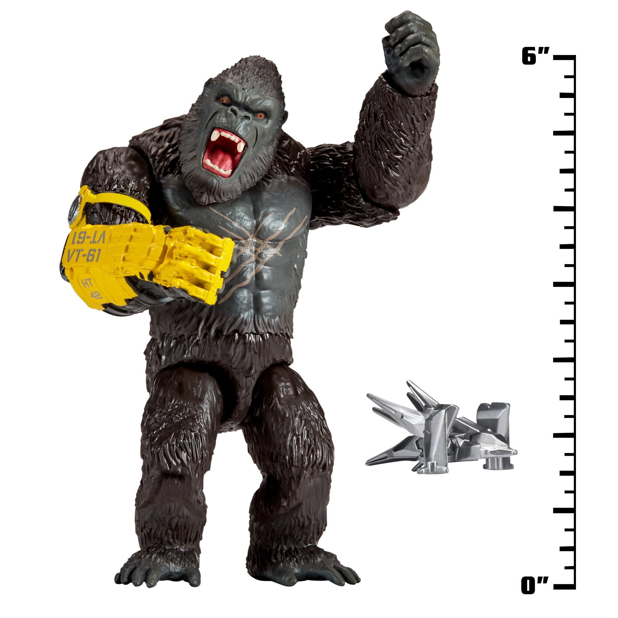 MonsterVerse Godzilla x Kong - 6-Inch Kong Action Figure with B.E.A.S.T Glove | Highly Articulated | Ages 4+ 5