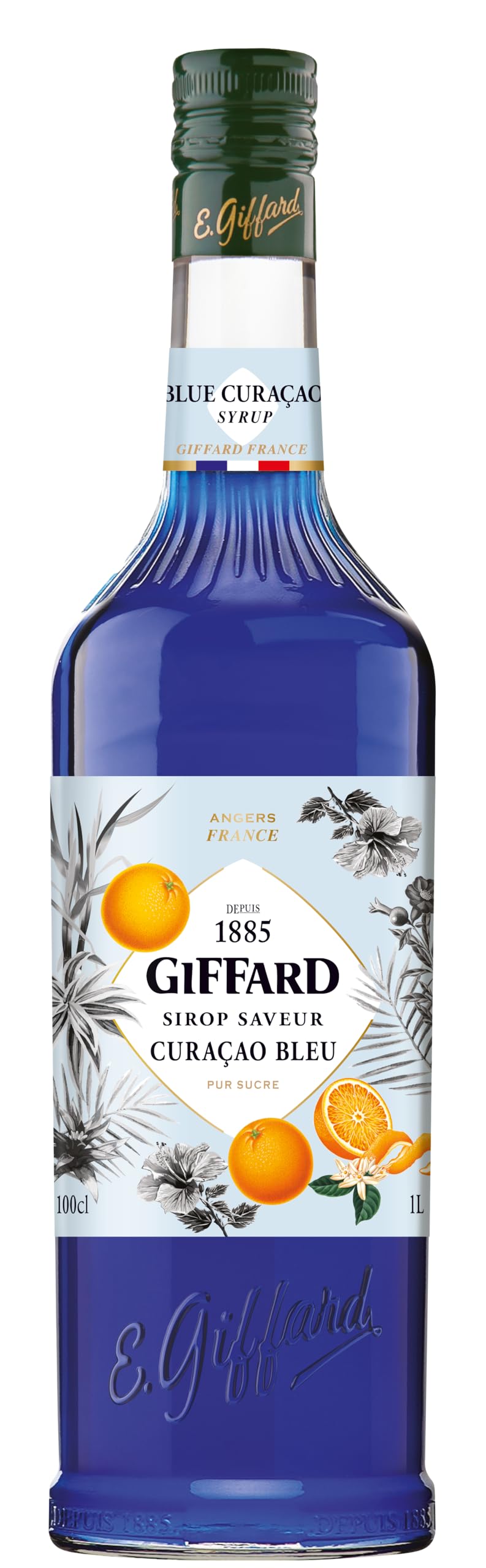 Giffard Blue Curacao Syrup 1L - Natural Orange Flavouring with E133 Colouring 2