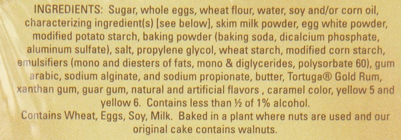 Tortuga Golden Original Rum Cake with Walnuts, 454g 4
