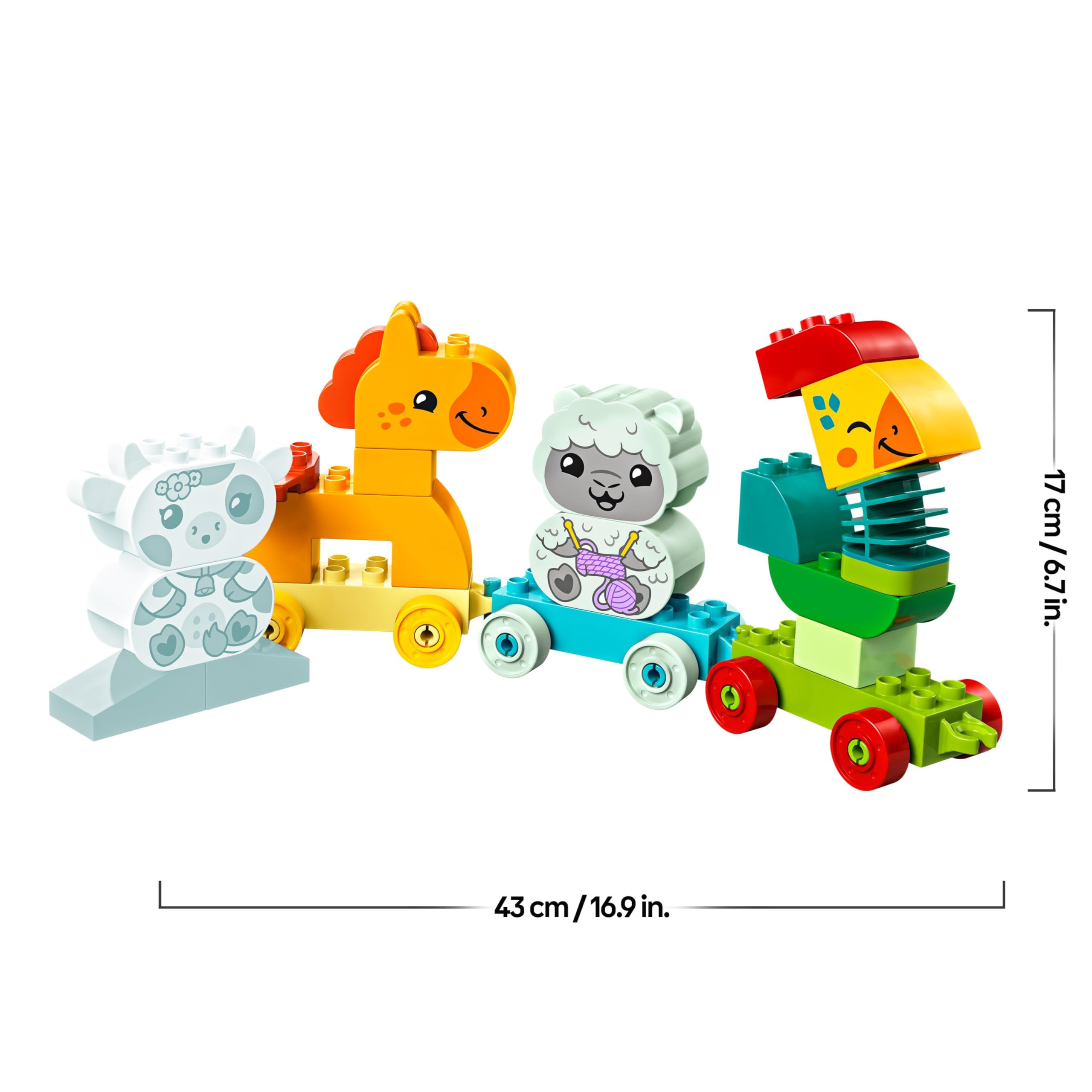 LEGO DUPLO My First Animal Train - Educational Building Set for Toddlers 18 Months+ 8