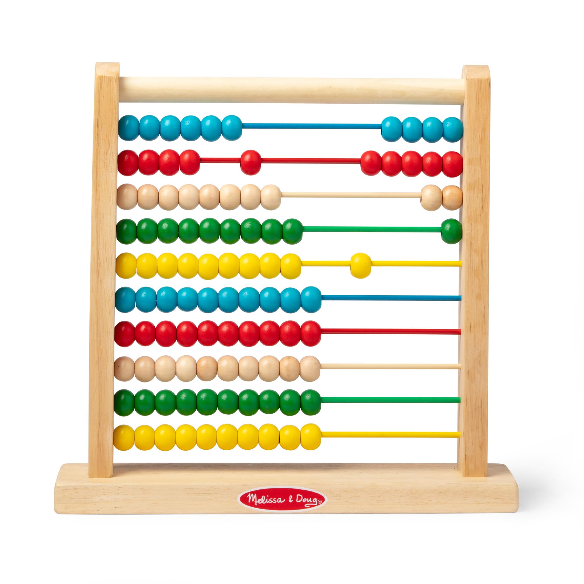 Melissa & Doug Classic Wooden Abacus Counting Toy with 100 Beads for Ages 3+ 4