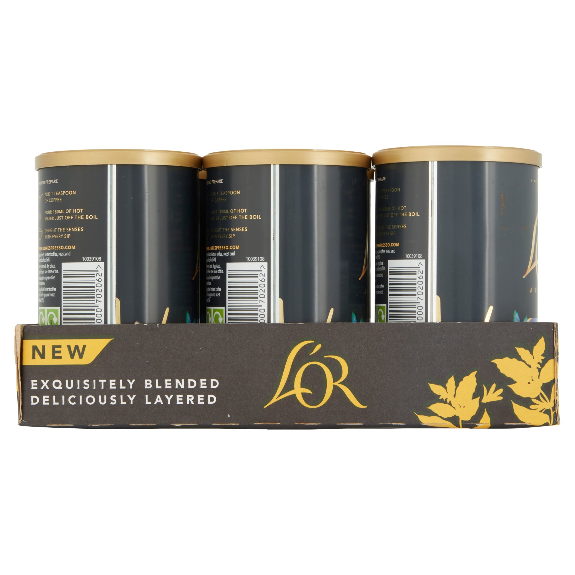 L'OR Artiste Vigoroso Instant Coffee 95g Intensity 8 (Pack of 6 Tins, 570g Total) 3