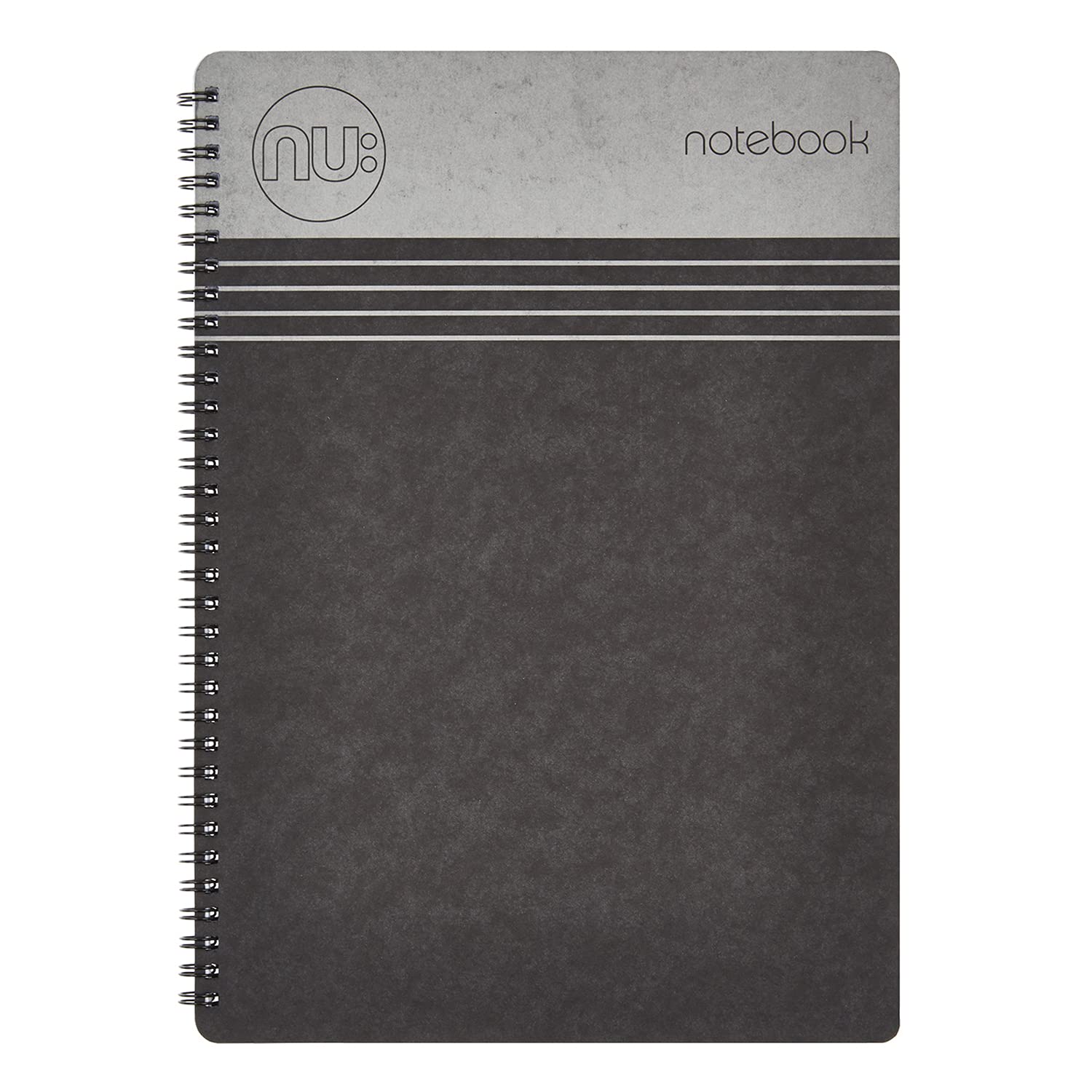 nu: A4 Wirebound Notebook - Black Soft Cover | 110 Ruled Pages | 80gsm FSC Paper 1