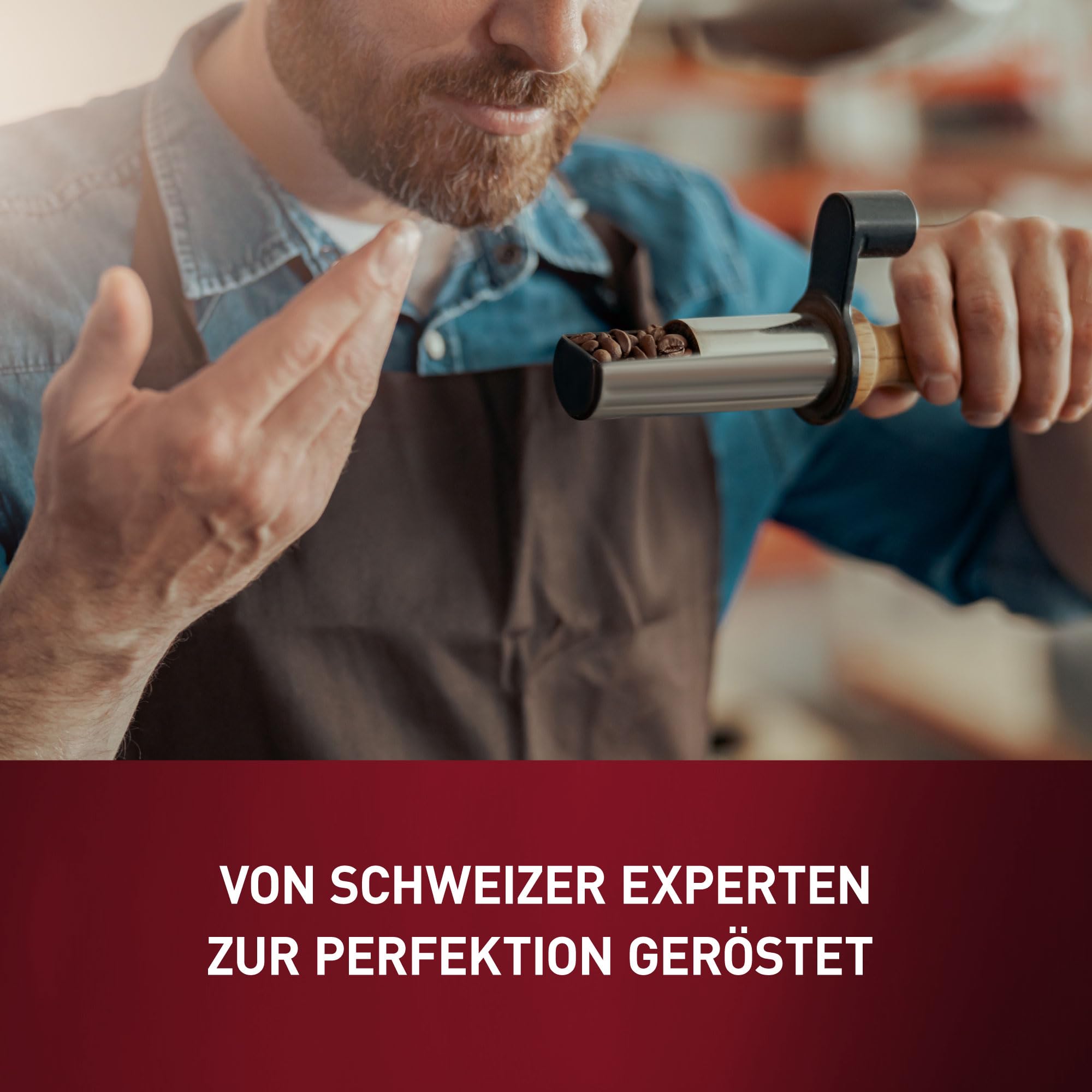 Schwiizer Schüümli Espresso, 65% Arabica & 35% Robusta Coffee Beans, Intensity 4/5, Medium Roast, Rainforest Alliance Certified, 1kg 4