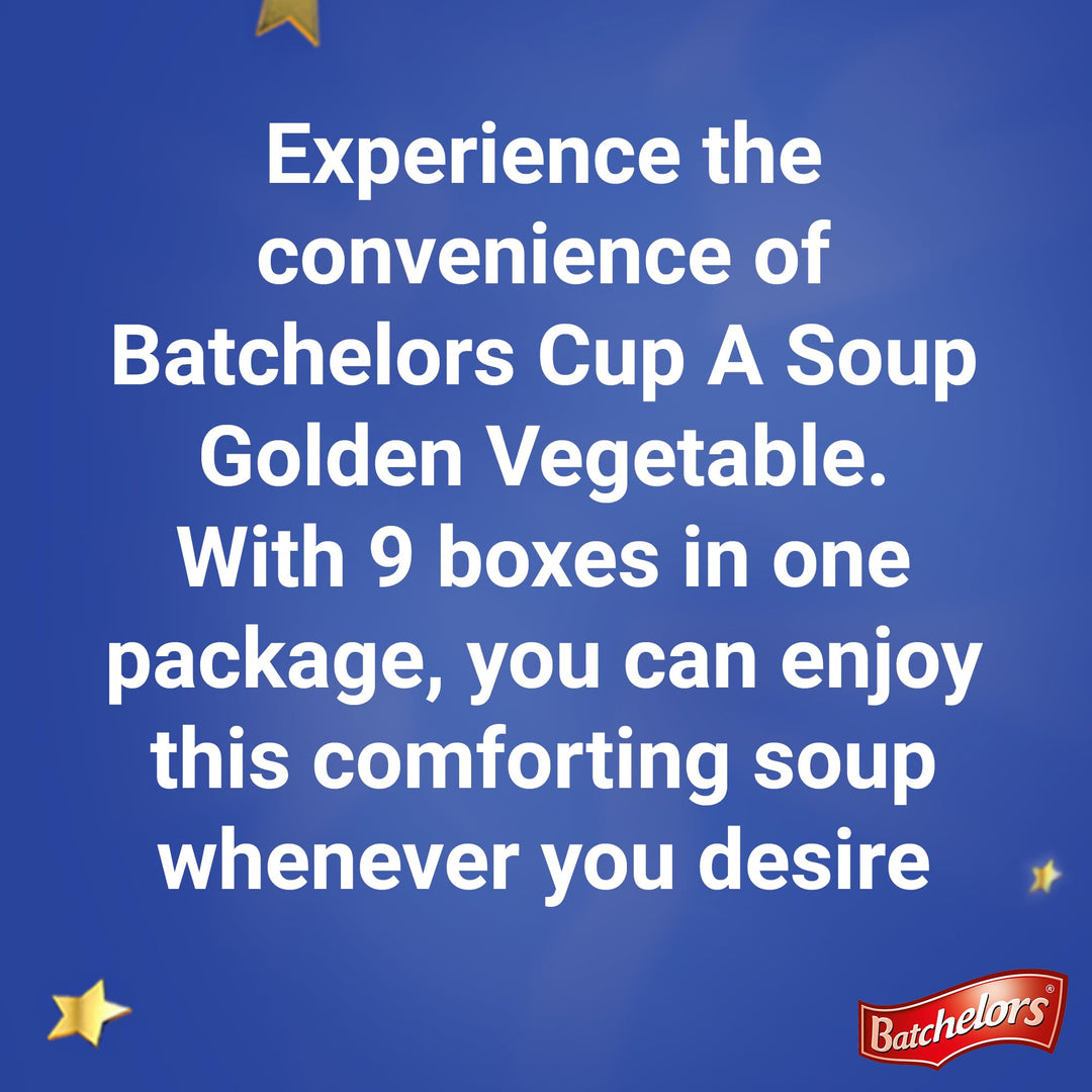 Batchelors Cup a Soup Golden Vegetable Instant Soup Sachets, 82g Box (Pack of 9)