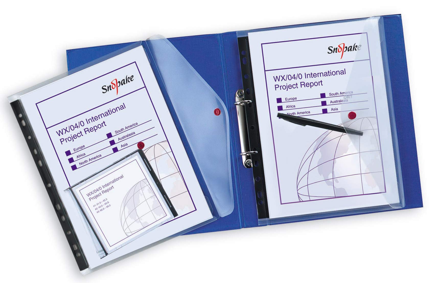 Snopake A4 Polyfile RingBinder Popper Wallet – Clear [Pack of 5] Ref: 12566 4