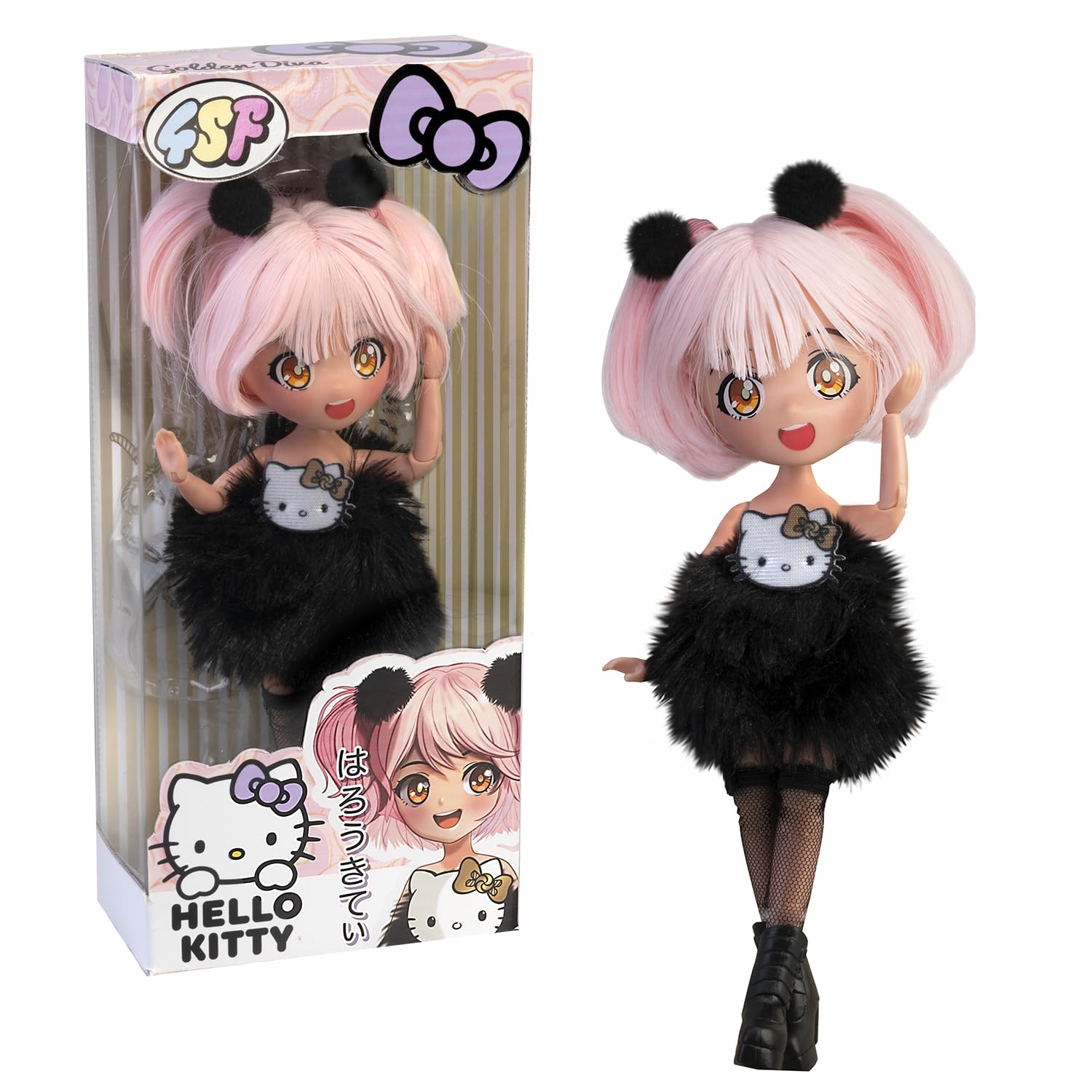 Hello Kitty Manga Doll - Pink Golden Diva Fashion Doll for Ages 3+