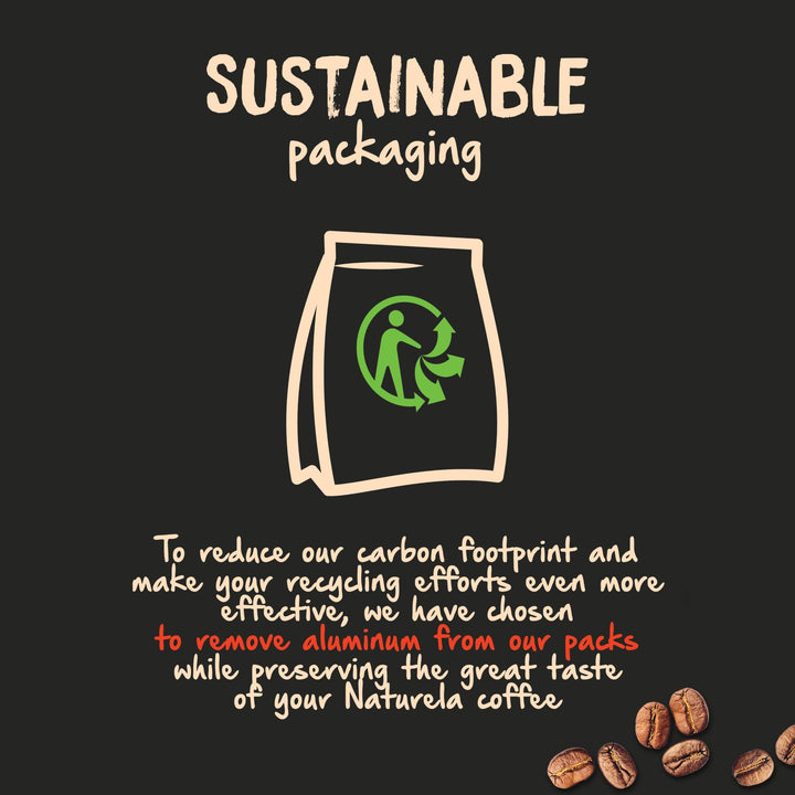 Naturela Organic Coffee Beans - Intenso Blend 100% Arabica & Robusta Roasted Whole Beans