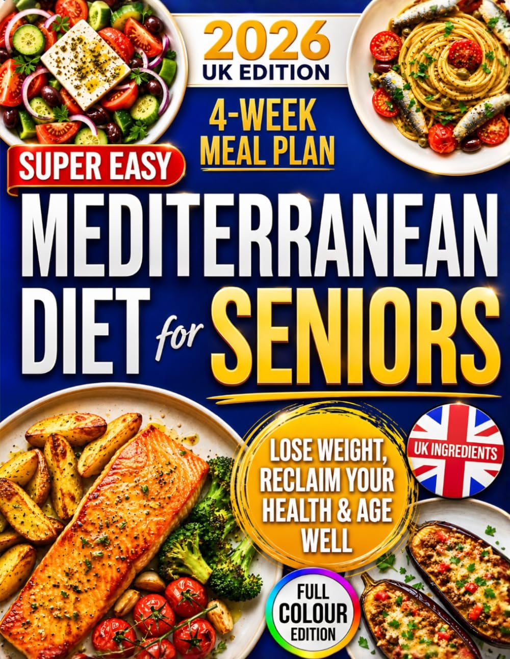 Super Easy Mediterranean Diet for Seniors by Nora Salerno | Weight Control Book | Paperback