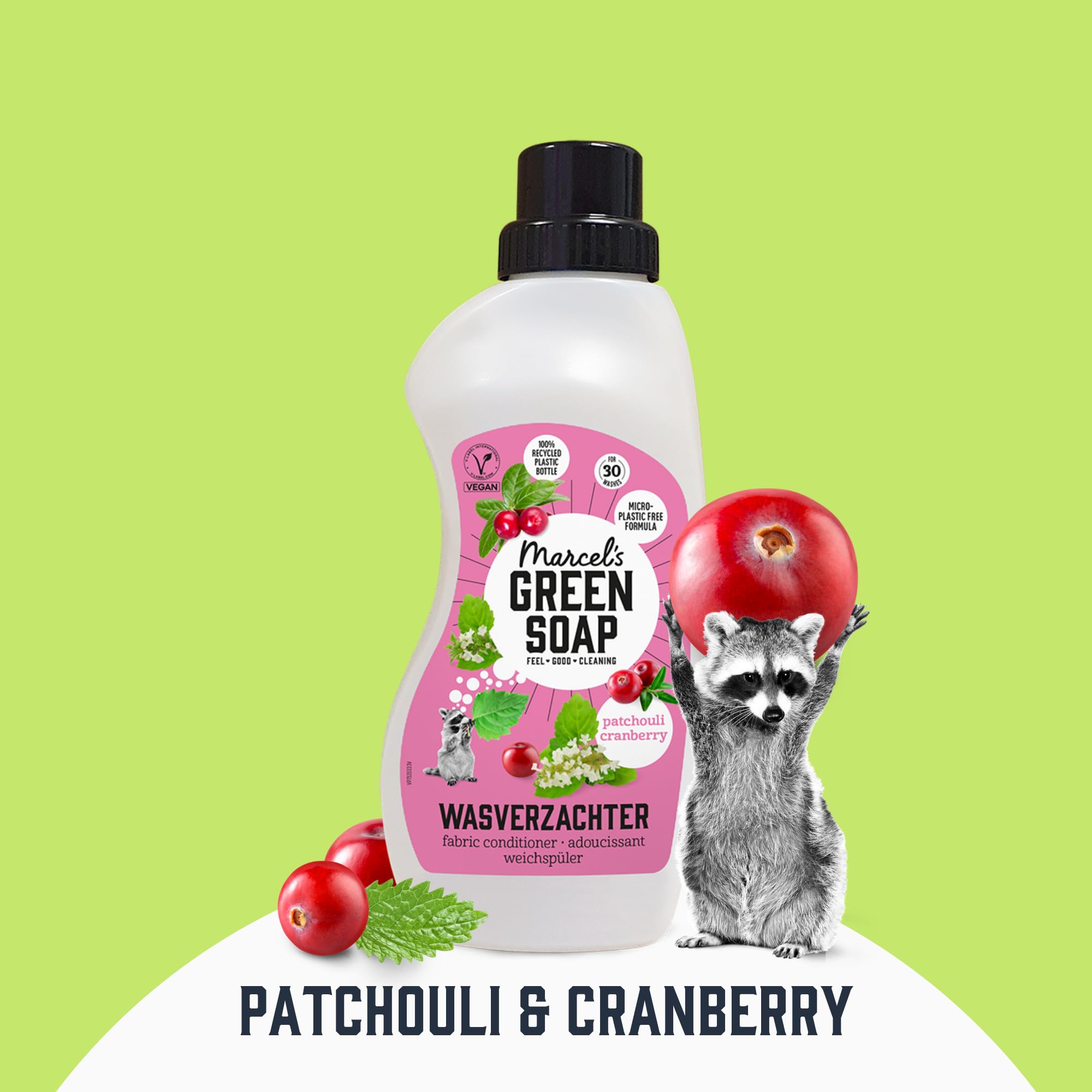 Marcel's Green Soap Fabric Softener Patchouli & Cranberry - 30 Washes | Vegan | Microplastic-Free 7
