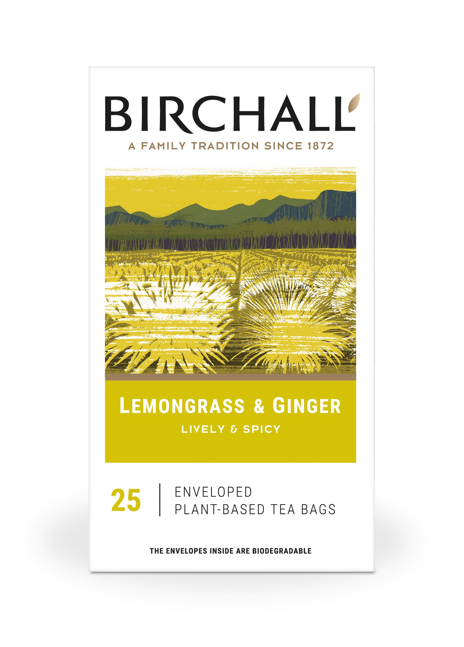 Birchall Lemongrass & Ginger Herbal Tea Gift Set - 25 Biodegradable Tea Bags, Caffeine Free 1