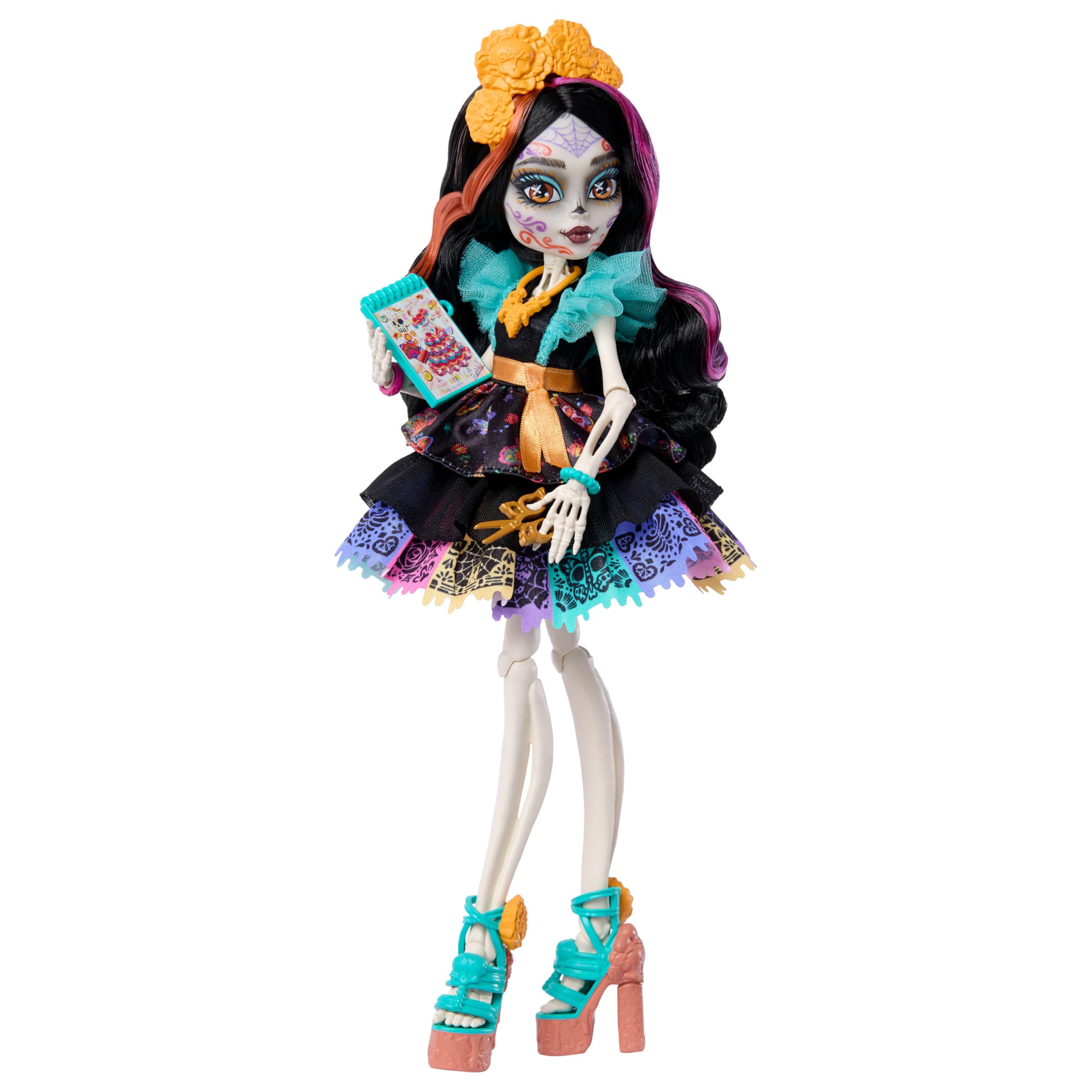 Monster High Skelita Calaveras Doll - Colorful Papel Picado Dress with Pet & Accessories 2