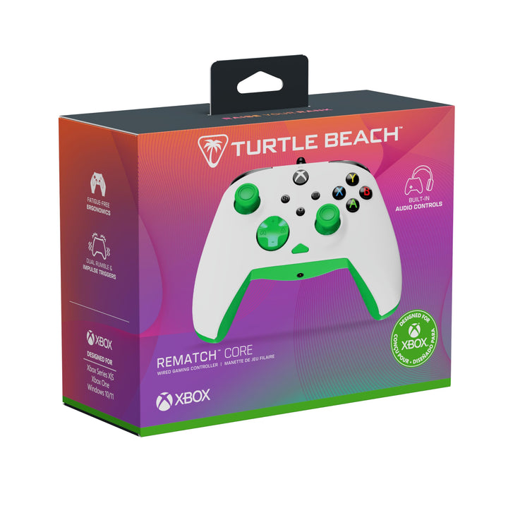 Turtle Beach Rematch Core Wired Gaming Controller for Xbox & PC - White and Green