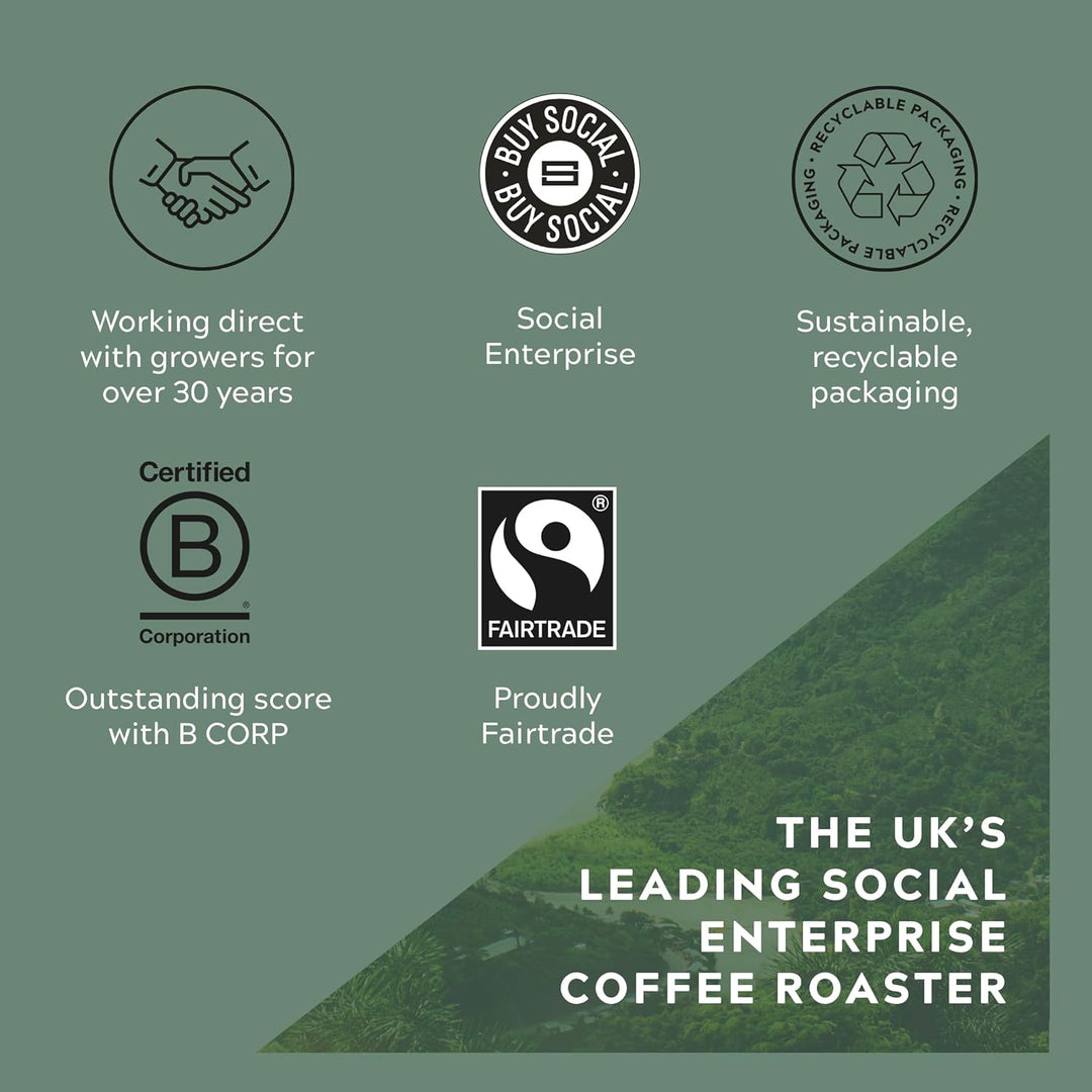 Cafédirect Cauca Valley Colombia Fairtrade Ground Arabica Coffee 227g (Pack of 6)