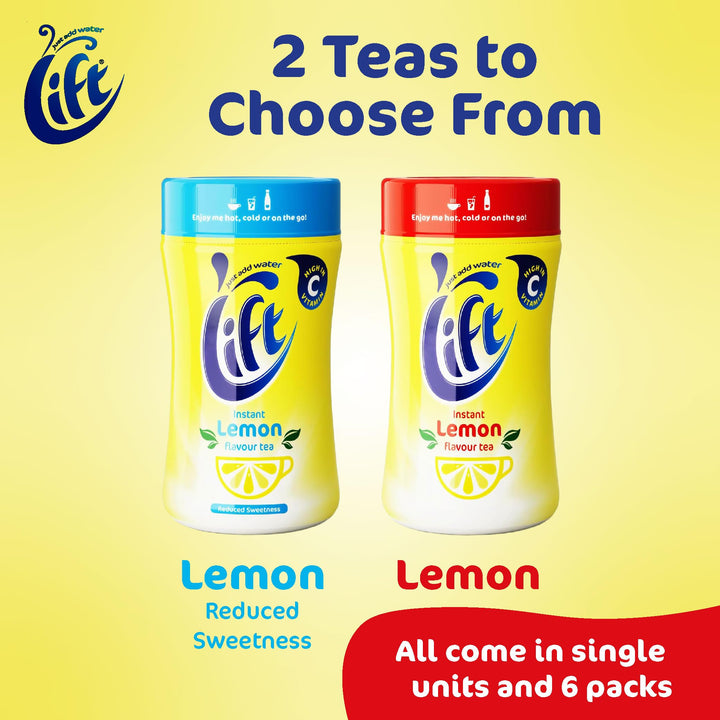 Lift - Instant Lemon Flavoured Tea 6 x 165g Jars