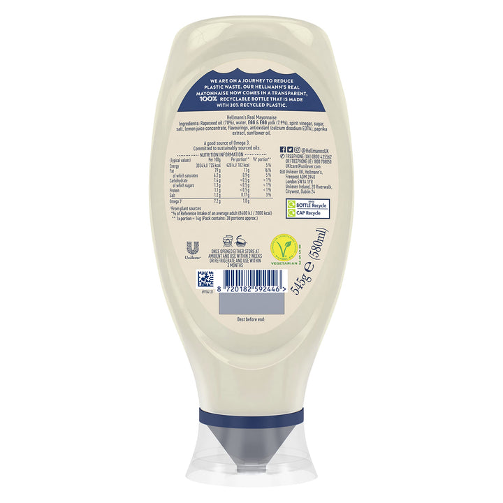 Hellmann's - Real Mayonnaise 580 ml