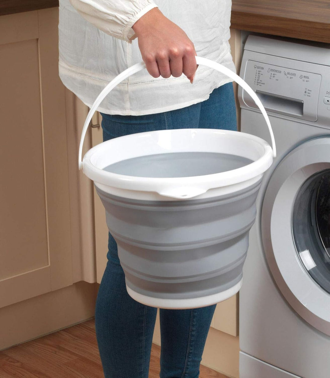 Beldray - Collapsible Bucket 10 Litre Foldable Storage Bucket Grey