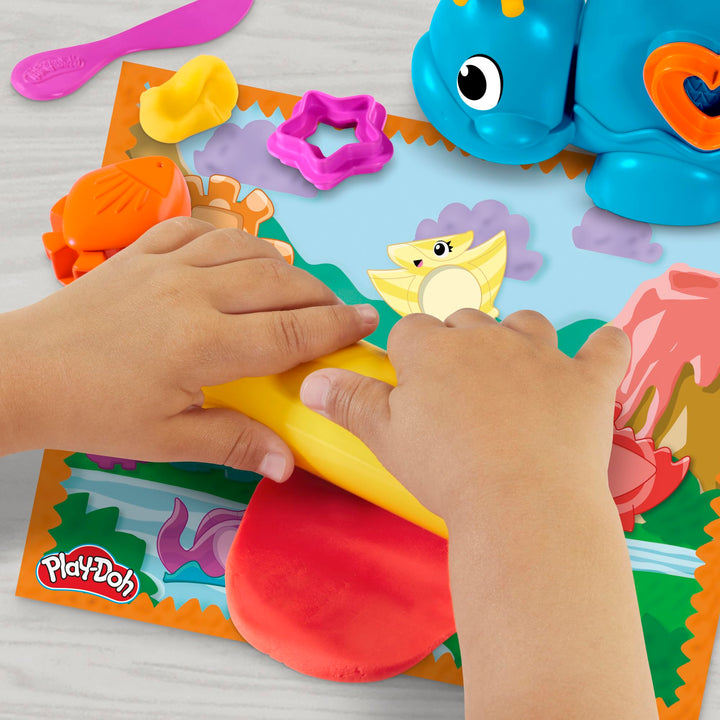 Play-Doh Shapes & Colours Dinosaur Toy - Preschool Creative Playset for Ages 3+