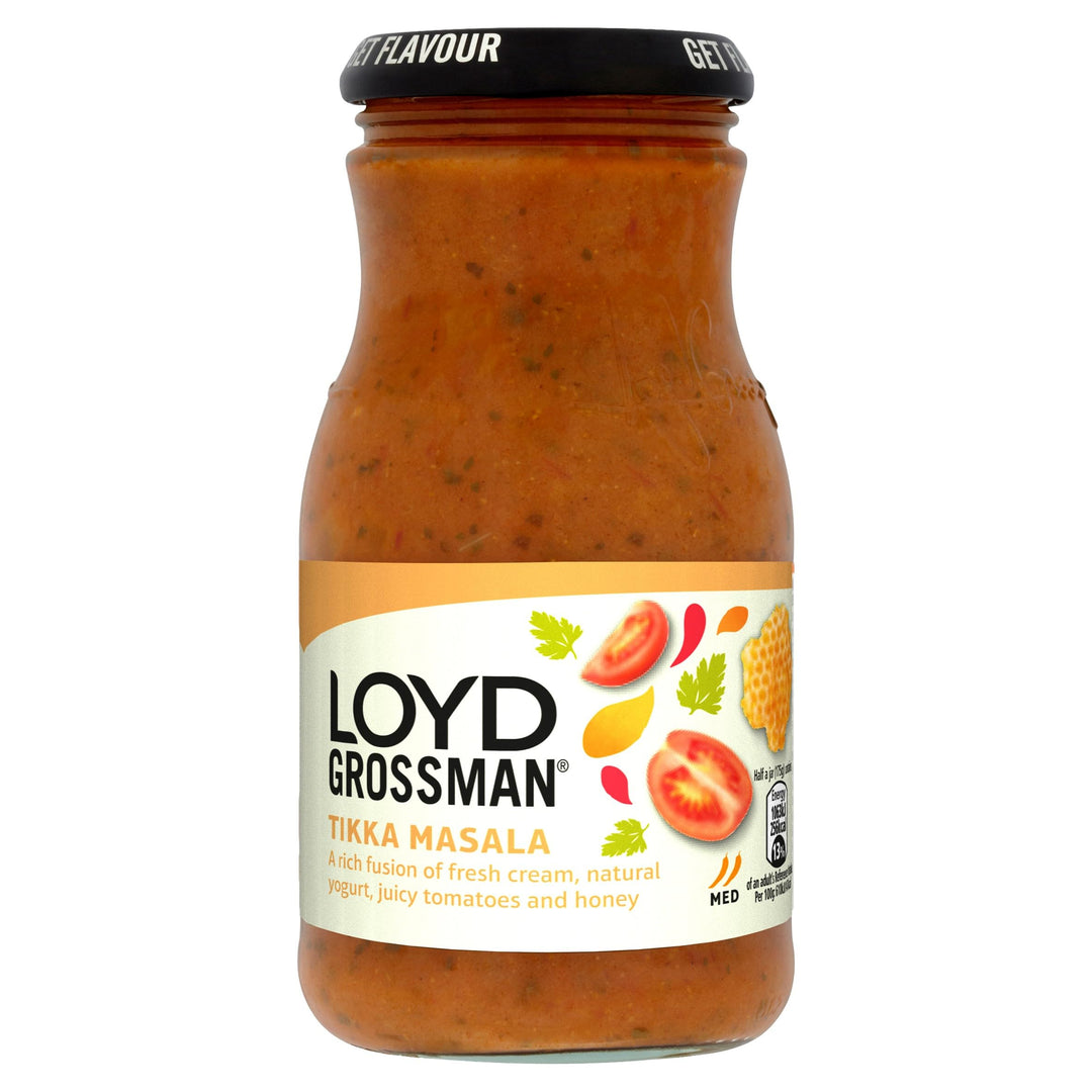 Loyd Grossman - Indian Tikka Masala Sauce Creamy Tomato & Yogurt Cooking Sauce