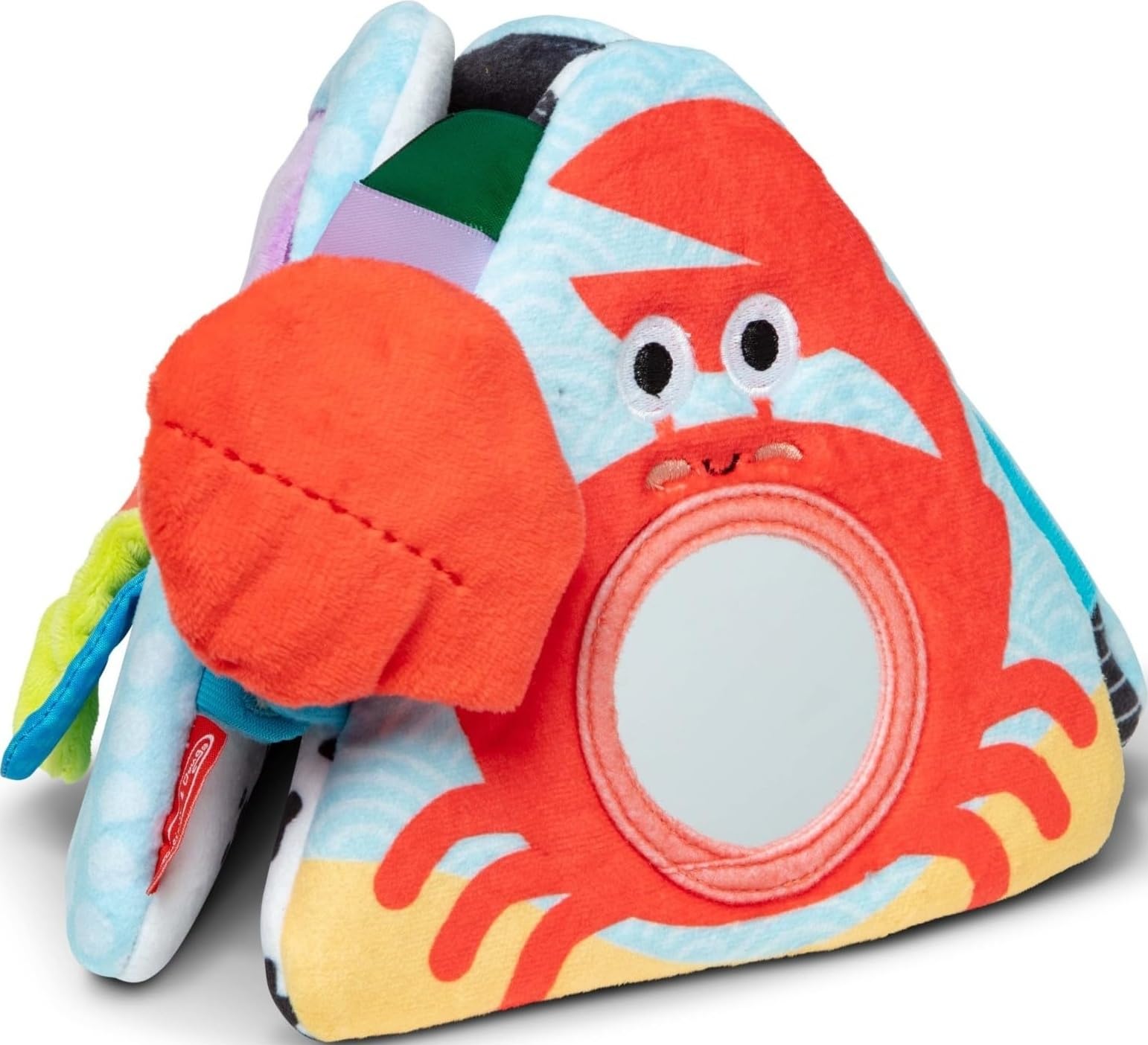 Melissa & Doug Ocean Tummy Time Triangle Baby Toy - Soft Sensory Play, Ages 0-6 Months 1