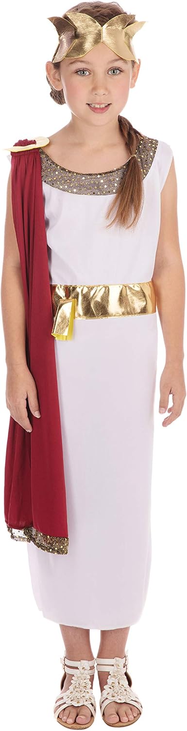 Bristol Goddess Costume - White, Size M (122-134 cm) 1