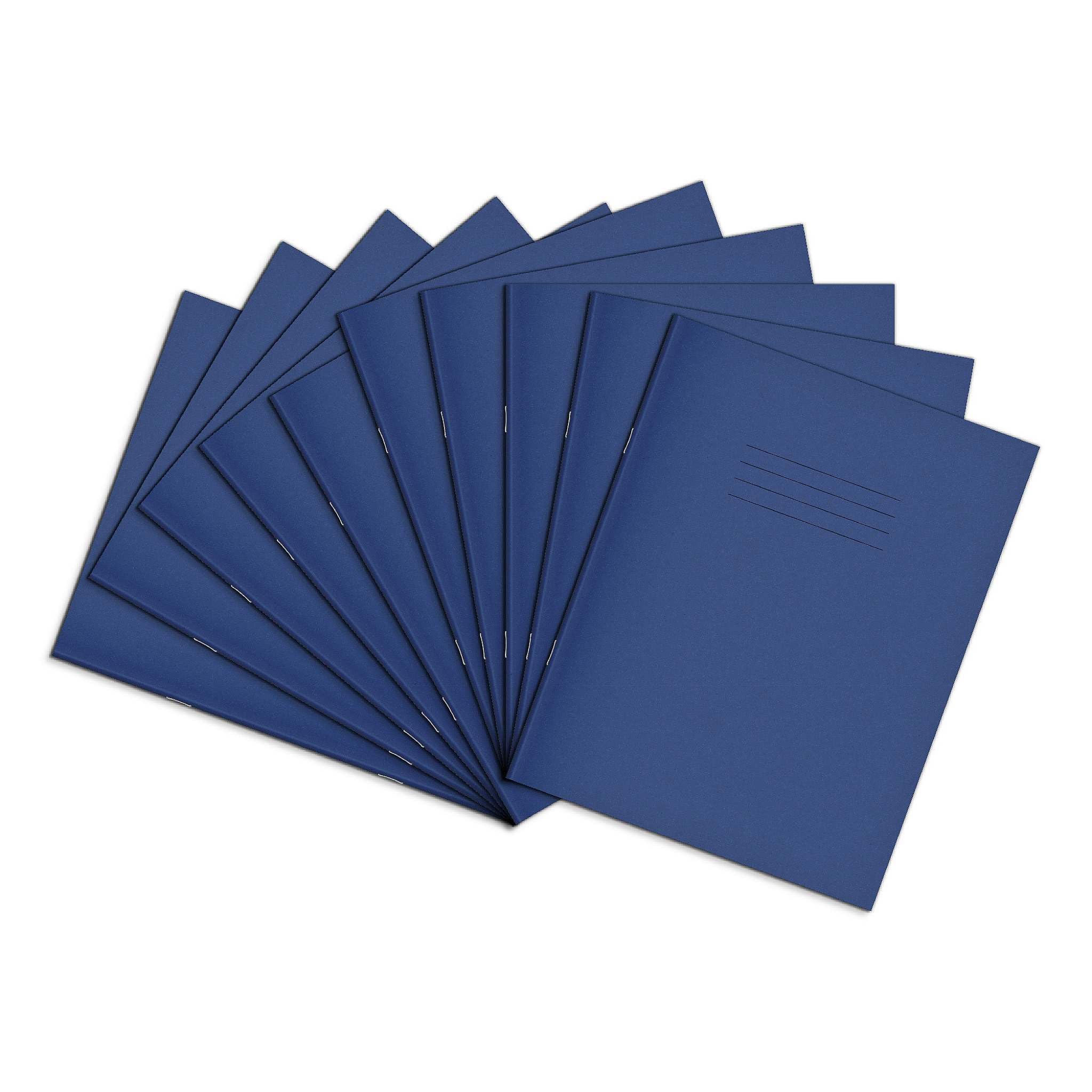 Rhino A5+ Exercise Books - 10 Pack | 80-Page, 8mm Lined with Margin | Dark Blue