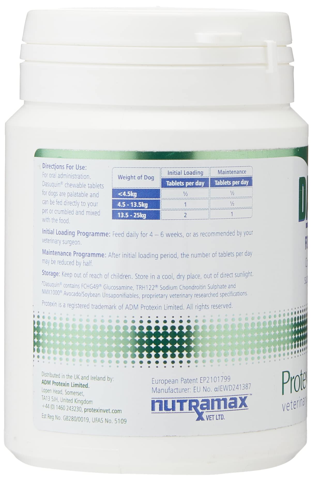 Protexin Dasuquin Advanced Joint Supplement for Dogs under 25kg - 80 Chewable Tablets