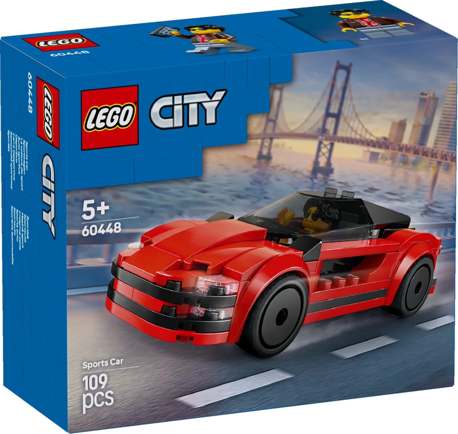 LEGO City Rotes Sportauto-Spielzeug – Baubares Fahrzeug-Spielset für Kinder ab 5 Jahren 7
