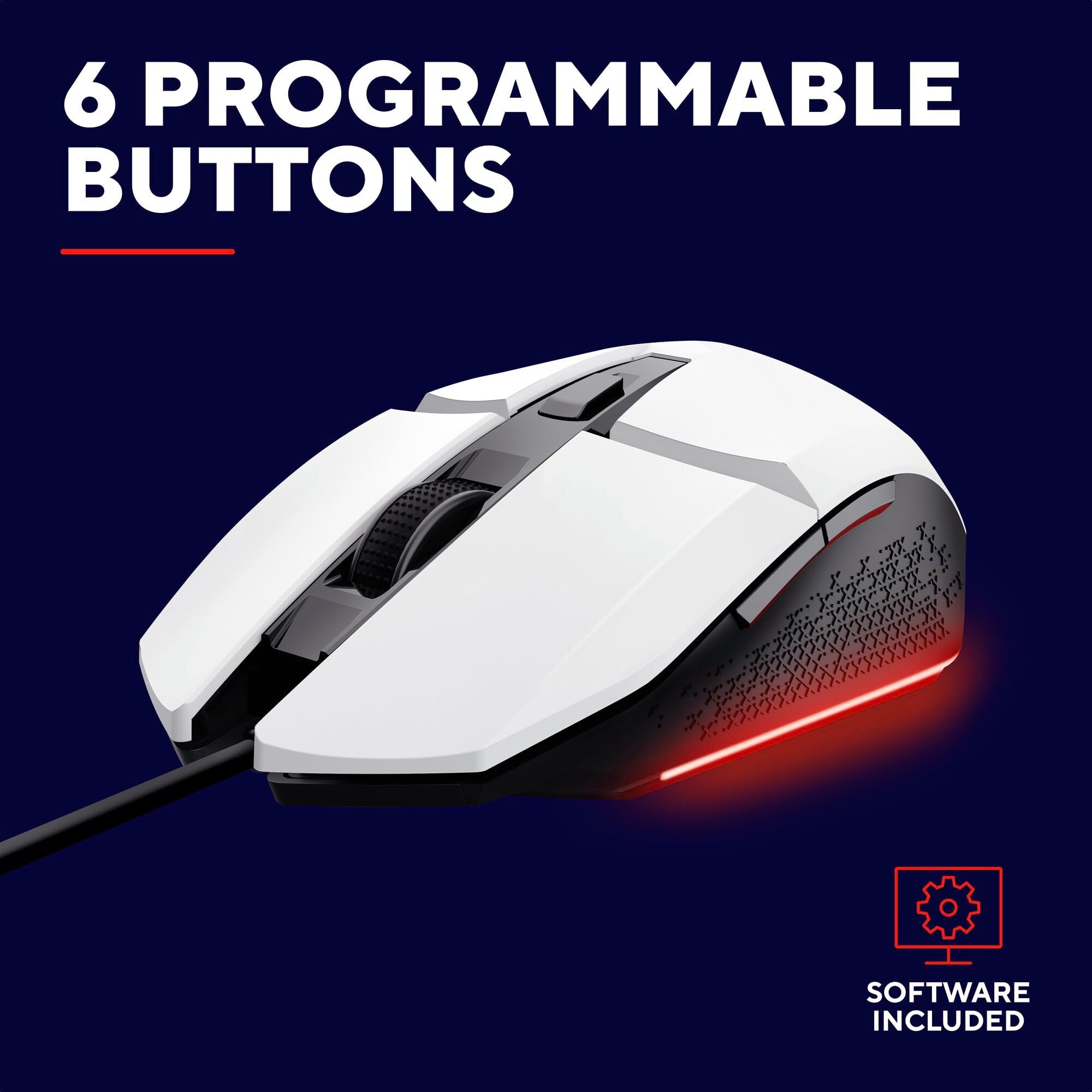 GXTrust 1109W Vylax Gaming Mouse with 6 Programmable Buttons, Advanced Soft 8