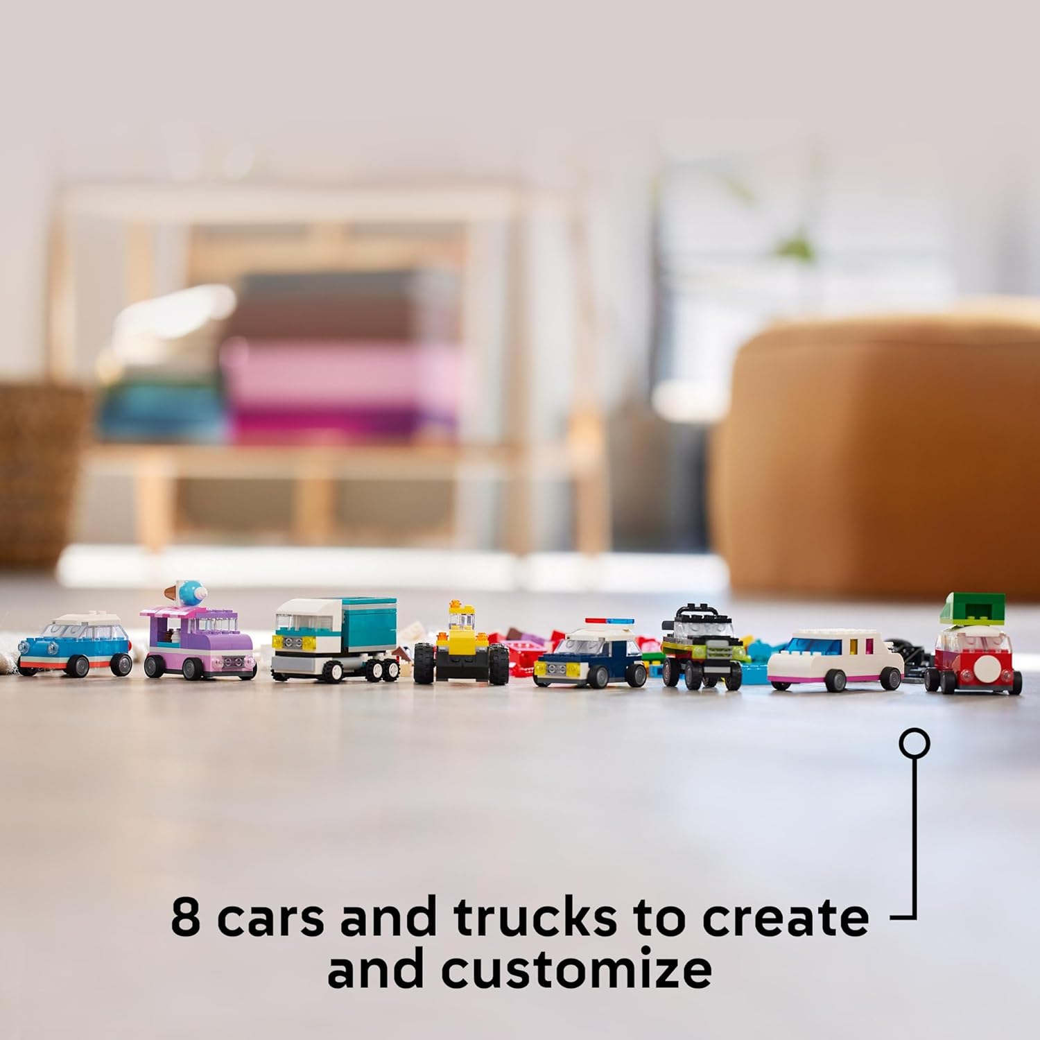 LEGO Classic Creative Vehicles - Build 8 Model Cars Including Police Car & Ice-Cream Van for Ages 5+ 3