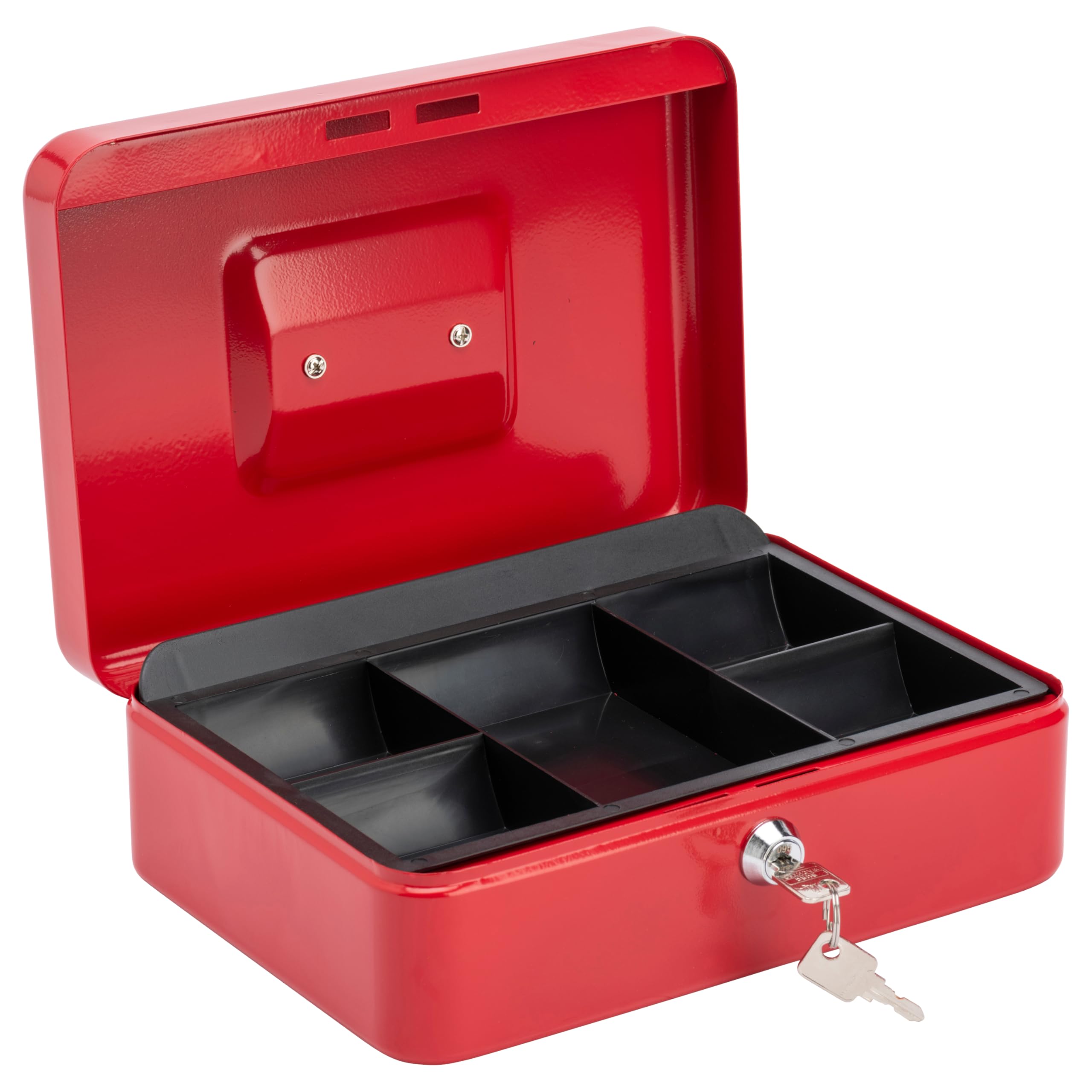 Burg-Wächter CB03R Cash Box - 10' Size | Key Lock | Red Metal Construction