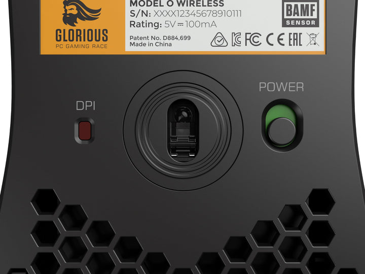 GLORIOUS Model O Wireless Gaming Mouse - 69g Superlight, Honeycomb Design, 19,000 DPI, 71H Battery, RGB, Ambidextrous, 2.4GHz Wireless - Matte Black