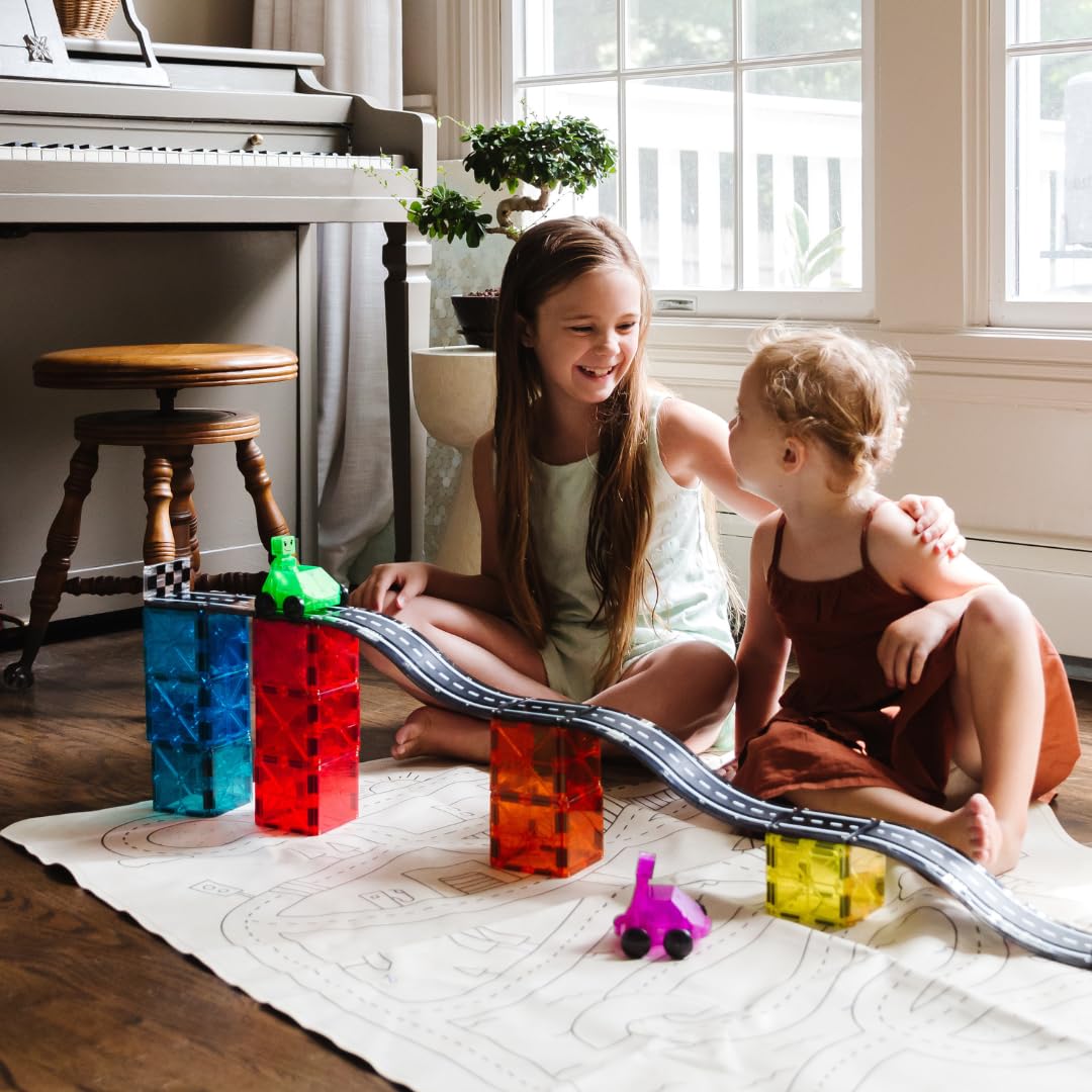Magna-Tiles Downhill Duo 40-Piece Set - Magnetic Racing Playset for Kids 3+ 6