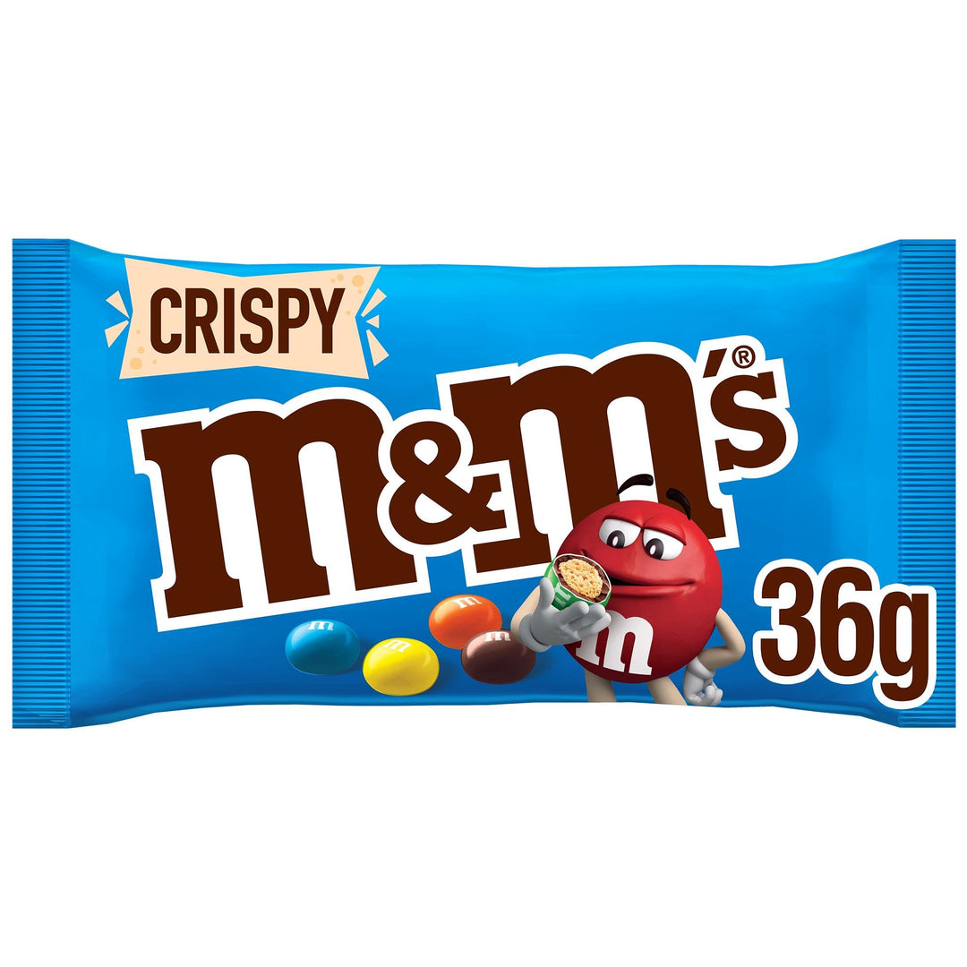 M&M's Crispy Chocolate Bulk Box - 24 Pack Movie Night Snacks, Chocolate Gifts