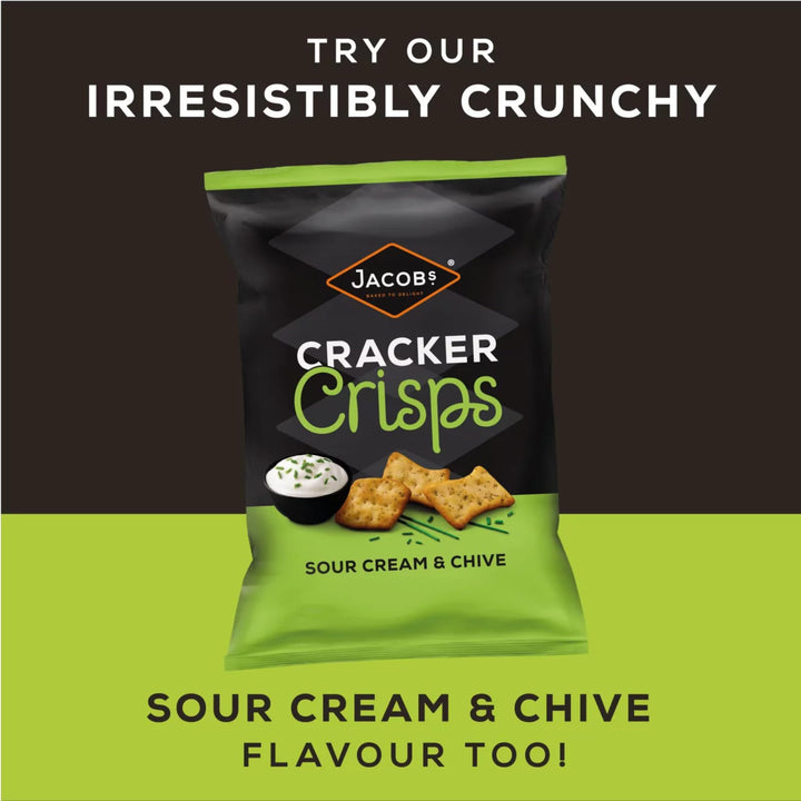 Jacob's Cracker Crisps Sea Salt & Balsamic Vinegar Flavour, 150g Sharing Bag