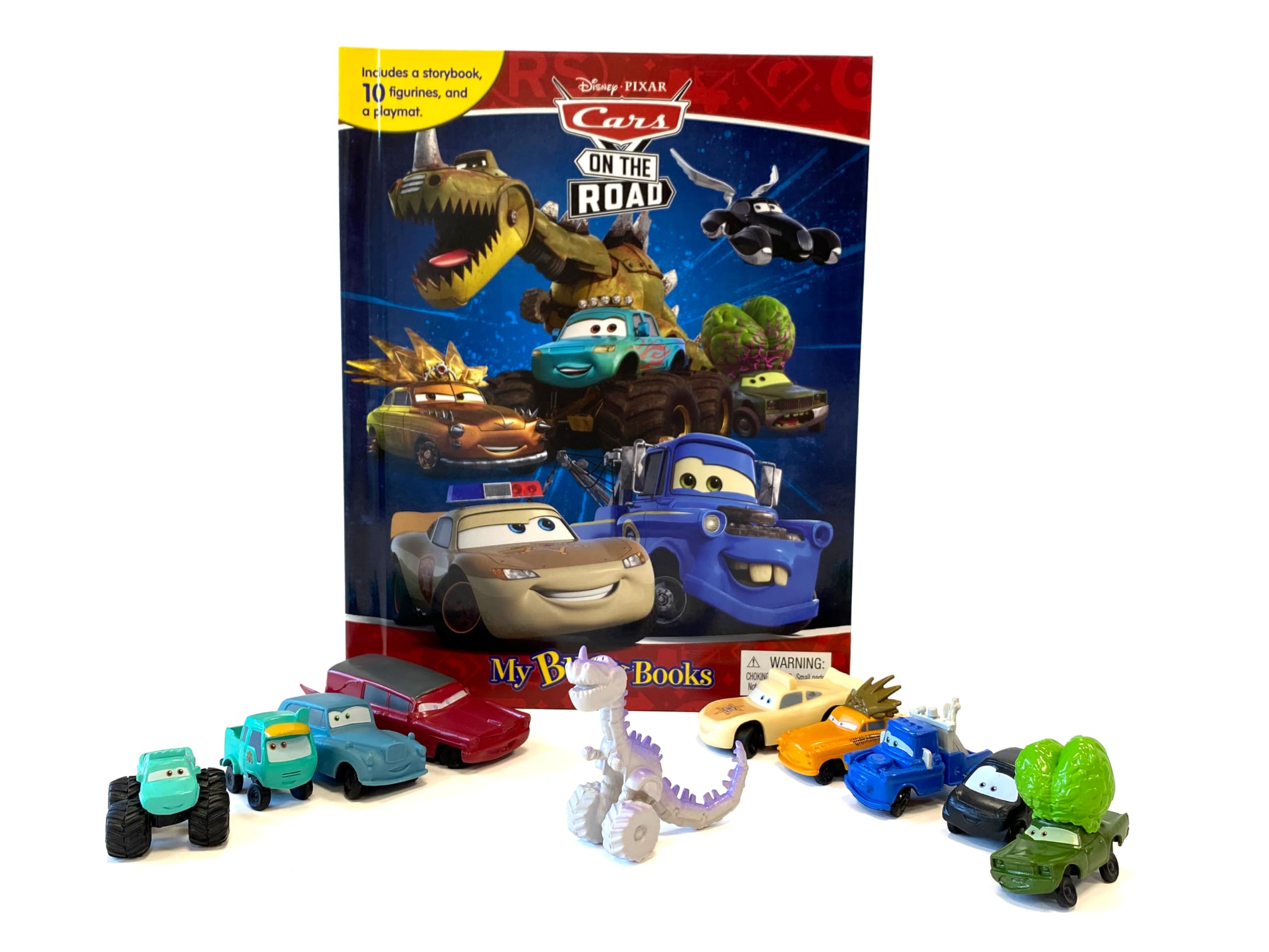 Phidal Disney / Pixar Cars on the Road My Busy Books - Storybook, 10 Figurines, Playmat 1