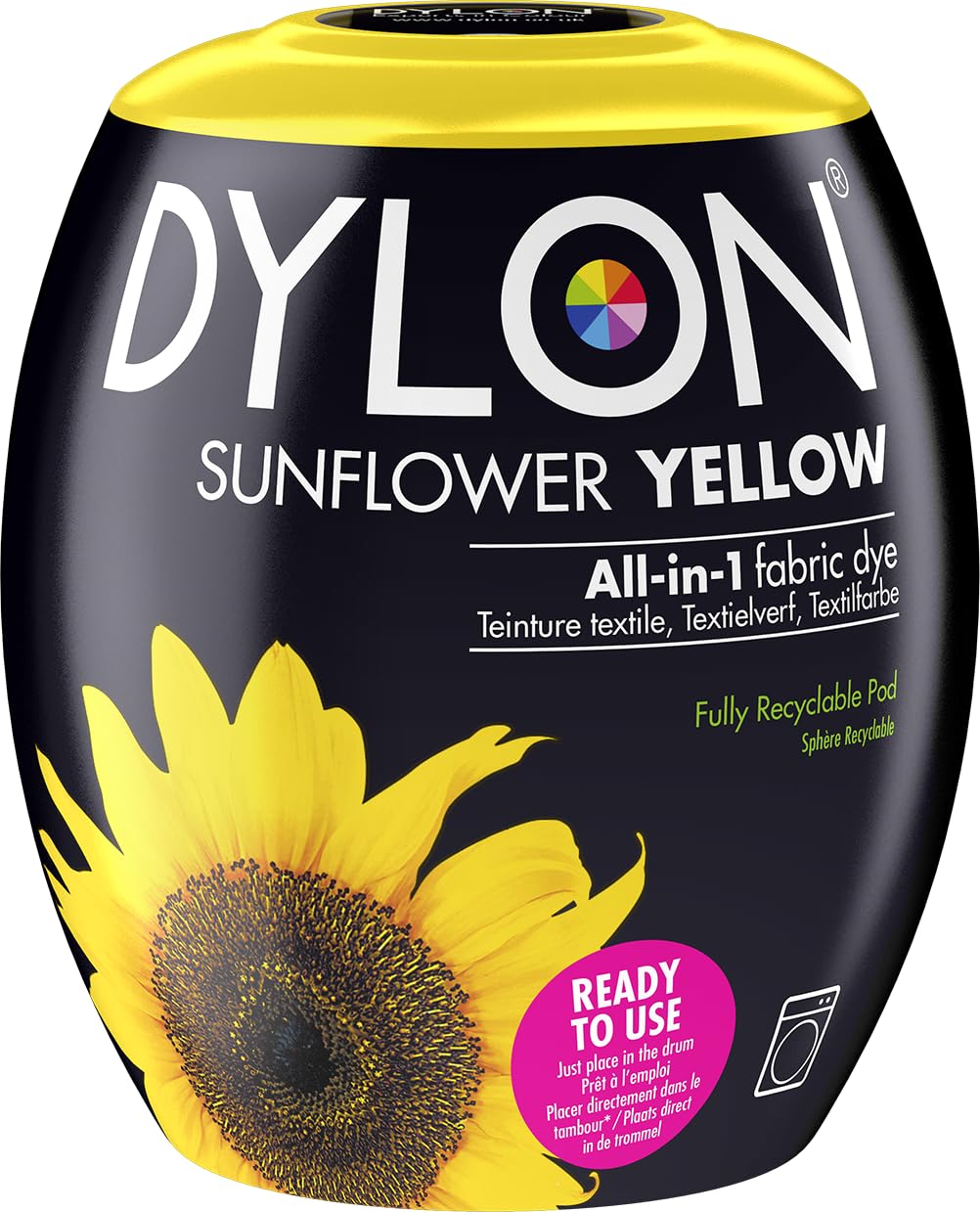 Dylon Washing Machine Fabric Dye Pod - Sunflower Yellow | 350g | 1 Count