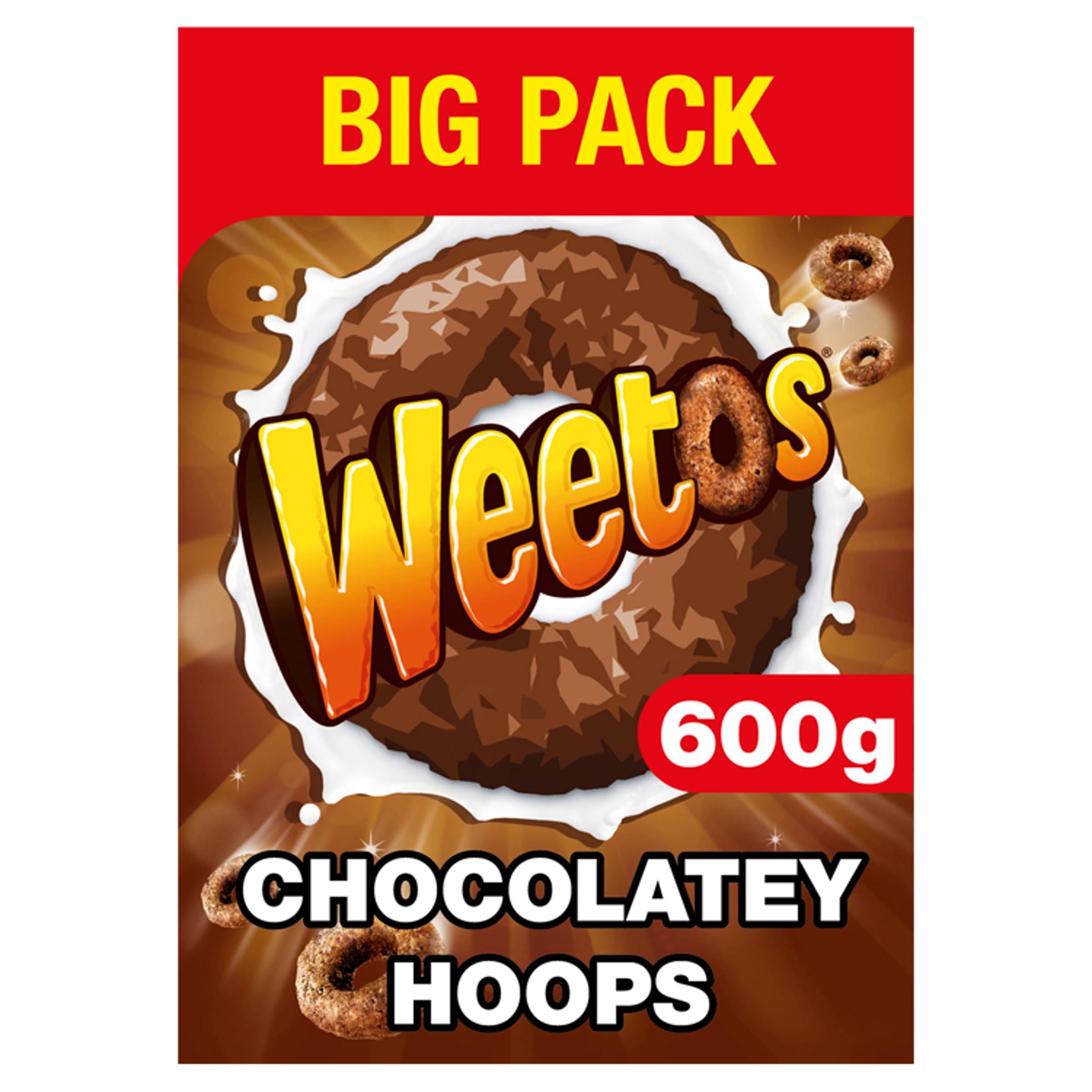 Weetos Chocolatey Hoops 600g - High Fibre Wholegrain Cereal with Iron, B12 & Vitamin D 1