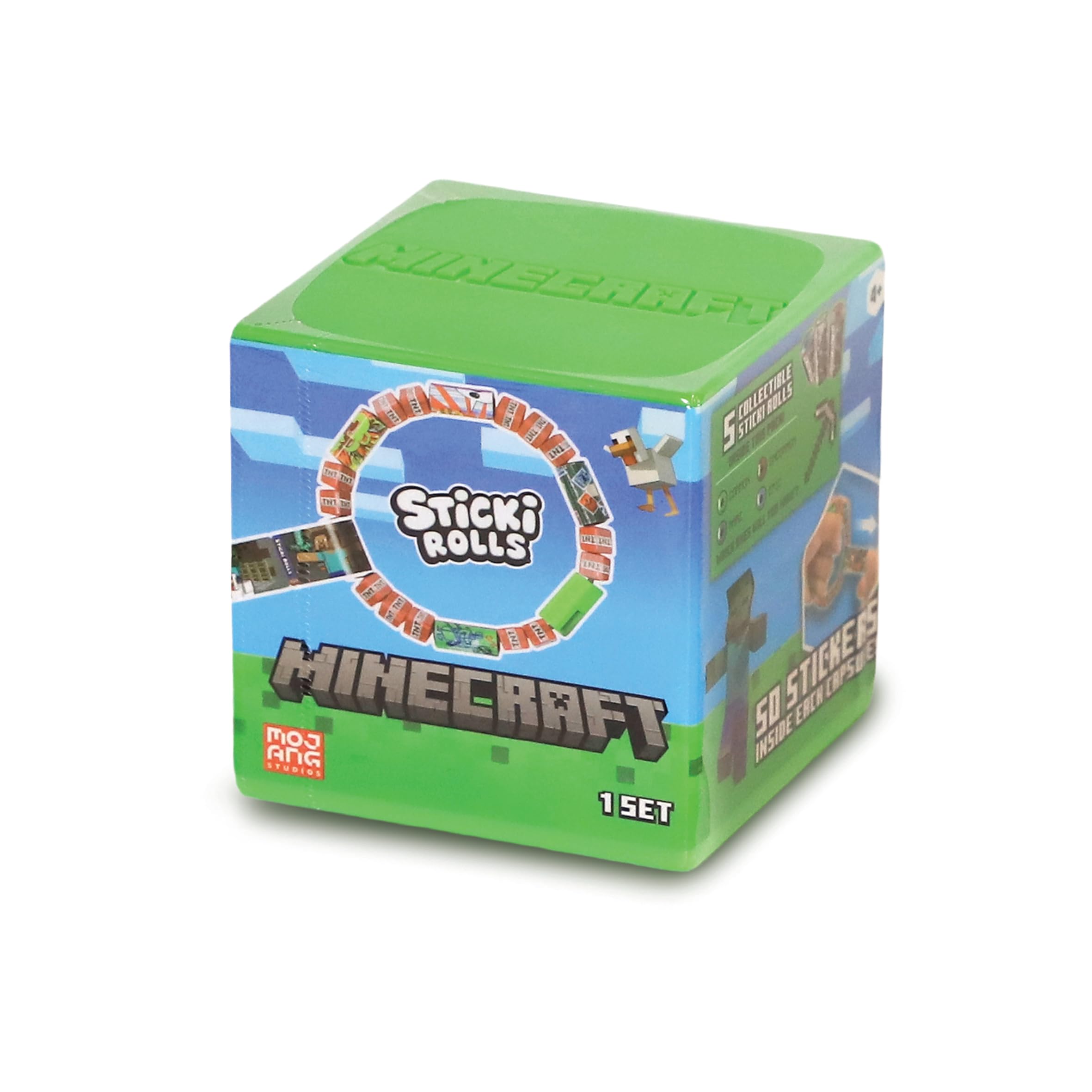 STICKI ROLLS Minecraft Mystery Capsule - Collectible Holographic Foil Stickers | Ages 4+
