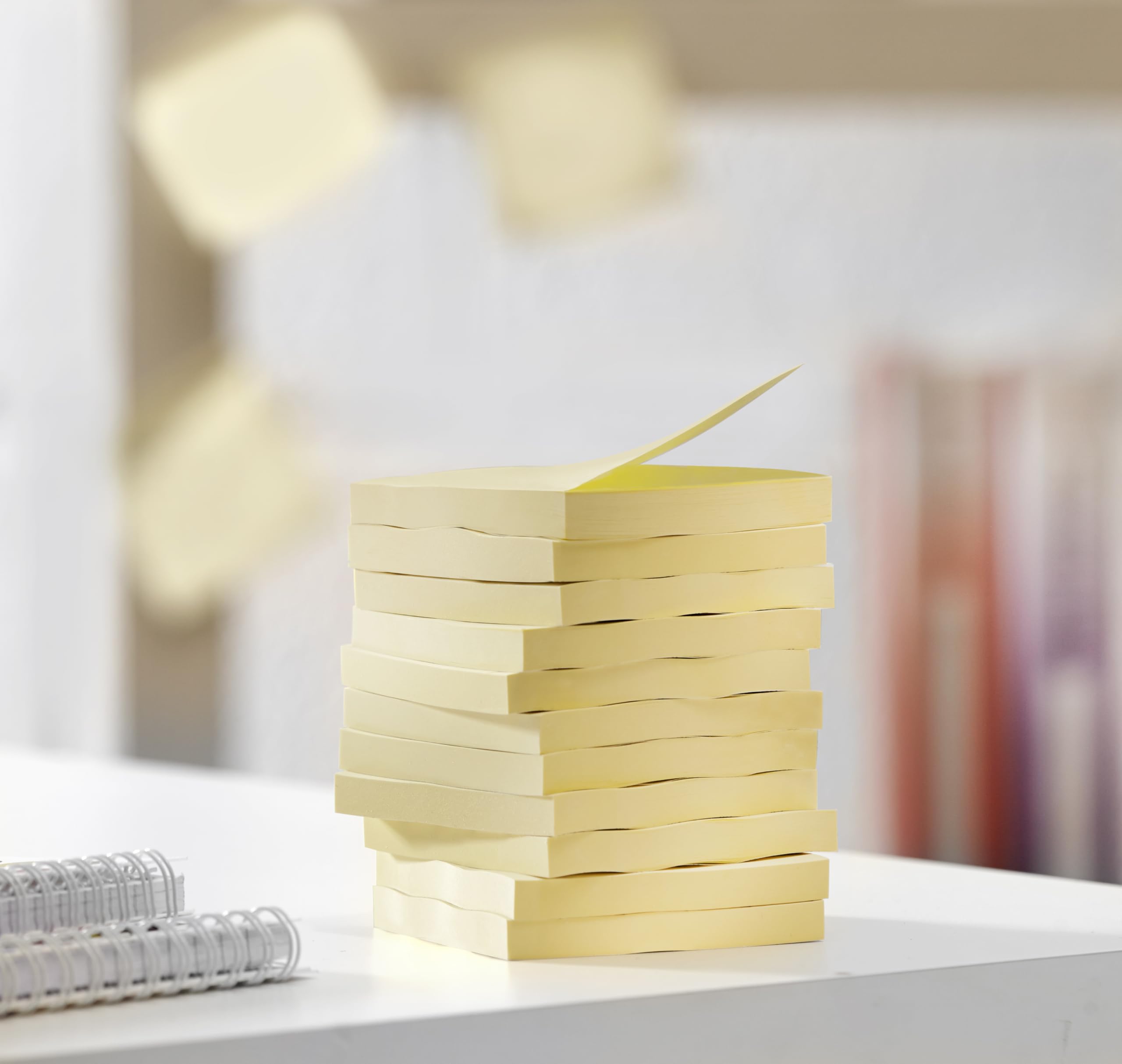 Snopake Yellow Self-Stick Notes - 76 x 76 mm | 12 Pads of 100 Sheets | Repositionable 4