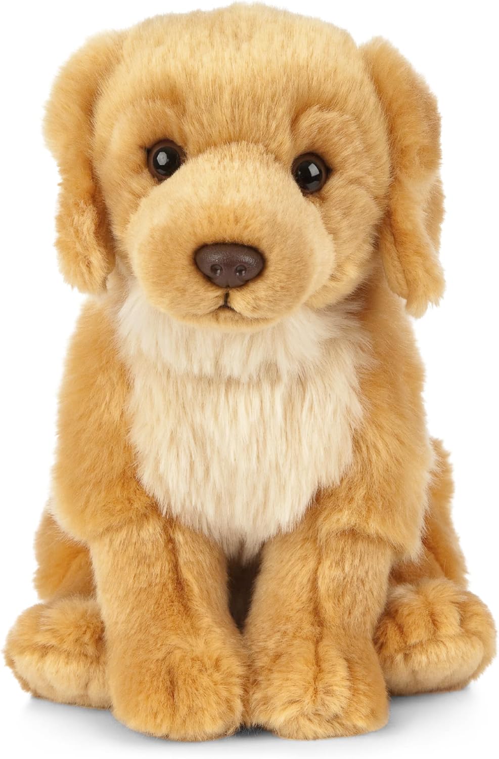 Living Nature Golden Retriever Plush Toy - Realistic Soft Cuddly Dog with Educational Fact Tag 1