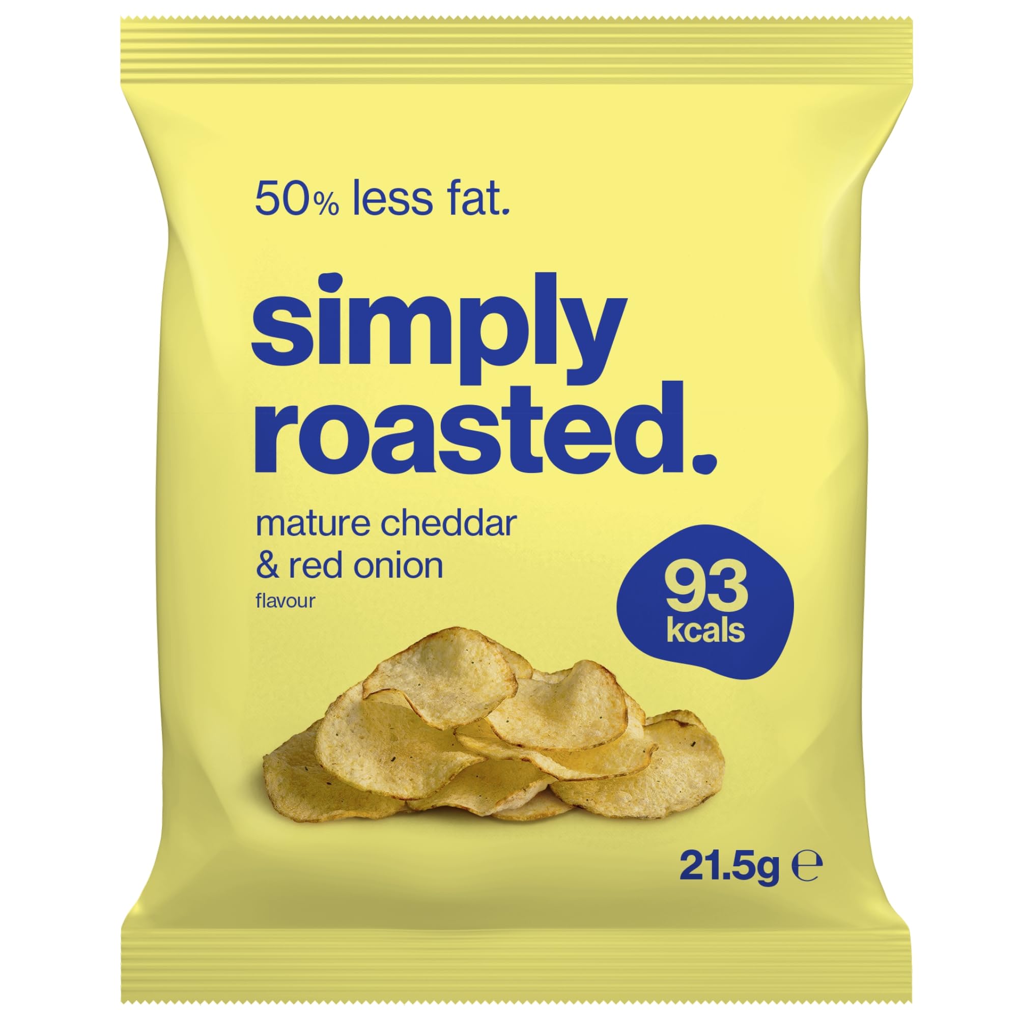 Simply Roasted Mature Cheddar Crisps - 12 Pack Multipack | 50% Less Fat | Under 99 Calories 1