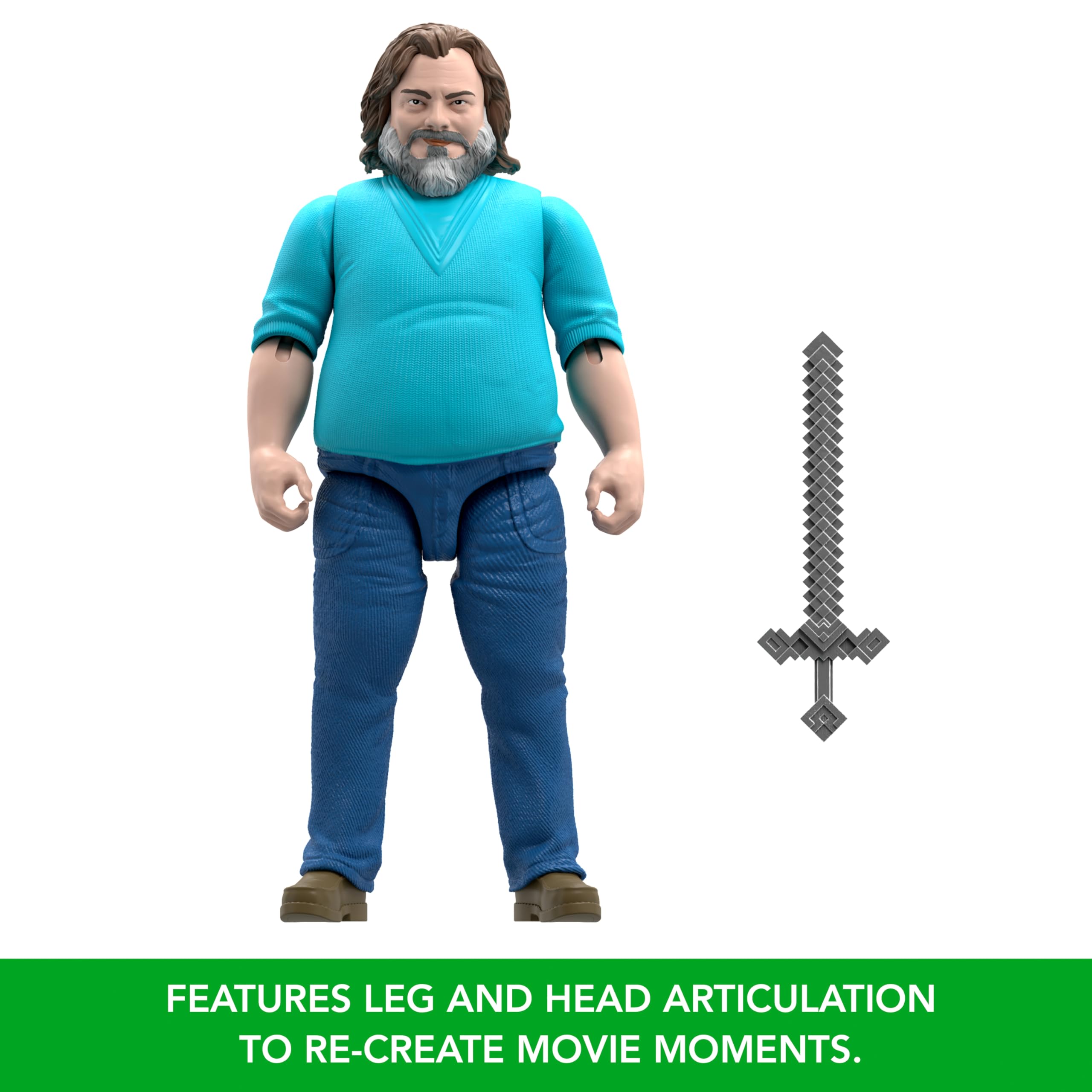 Mattel Minecraft 12-inch Posable Steve Action Figure - Movie Edition 5