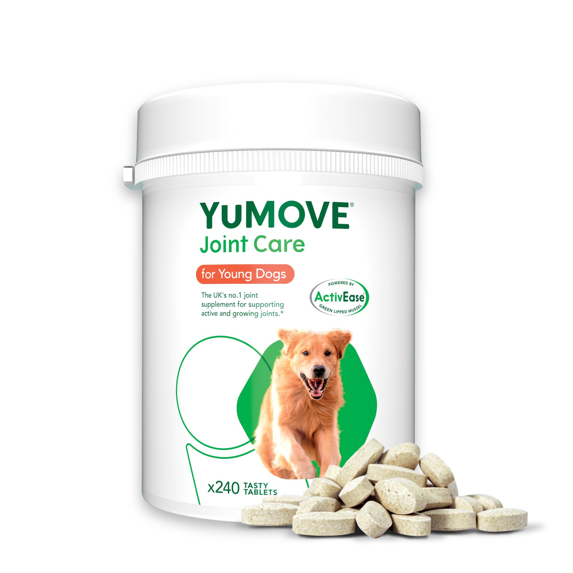 YuMOVE Joint Supplement for Young and Active Dogs - 240 Tablets for Preventative Joint Care